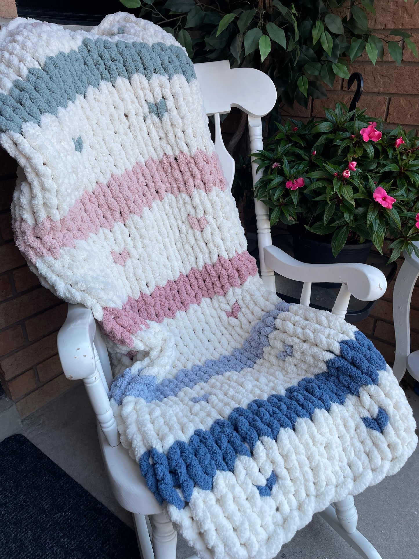 Healing Hand, Chunky Knit Blankets - The Wildflower Blanket