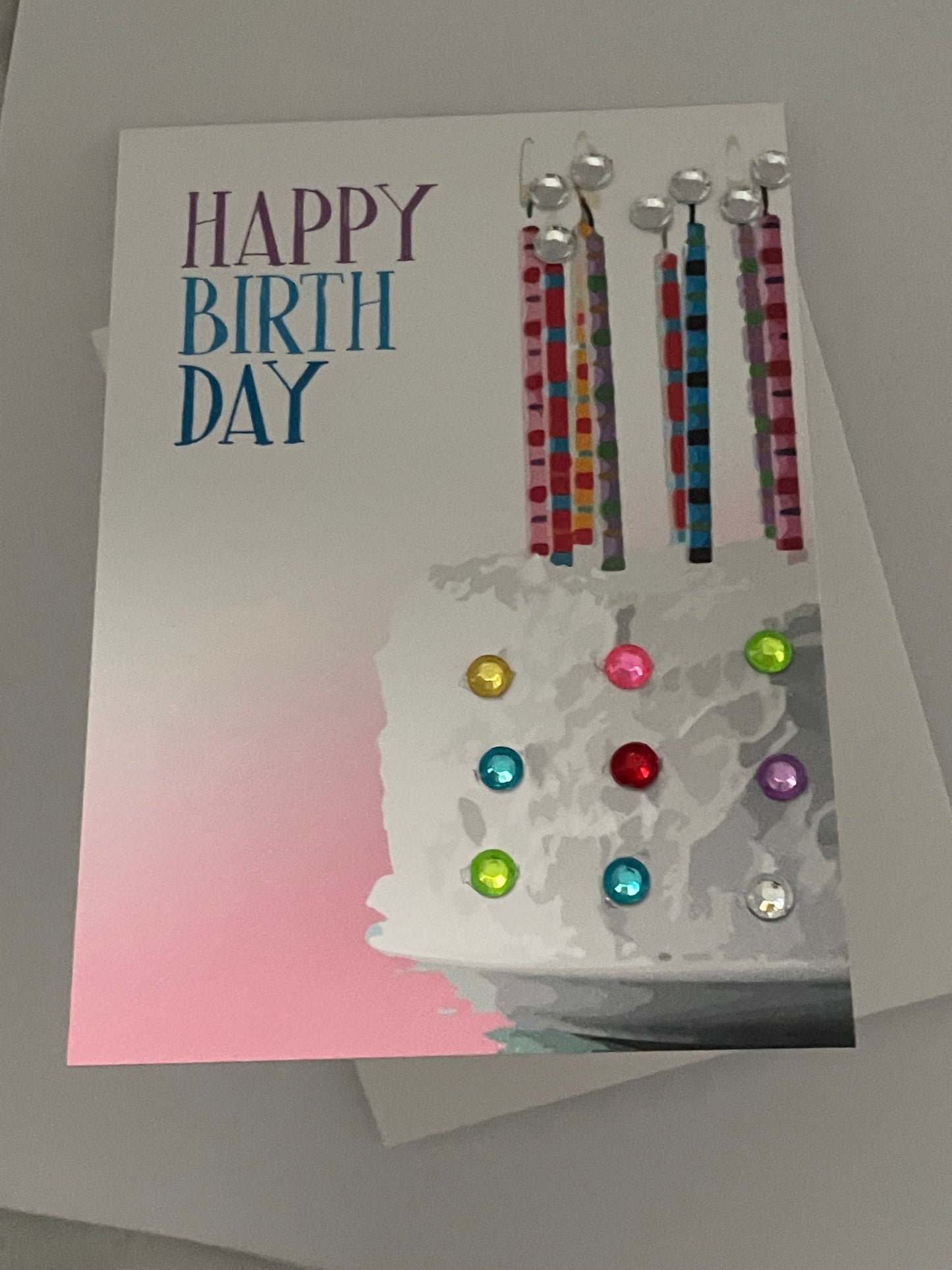 Mini Happy Birthday Half Cake Greeting Card
