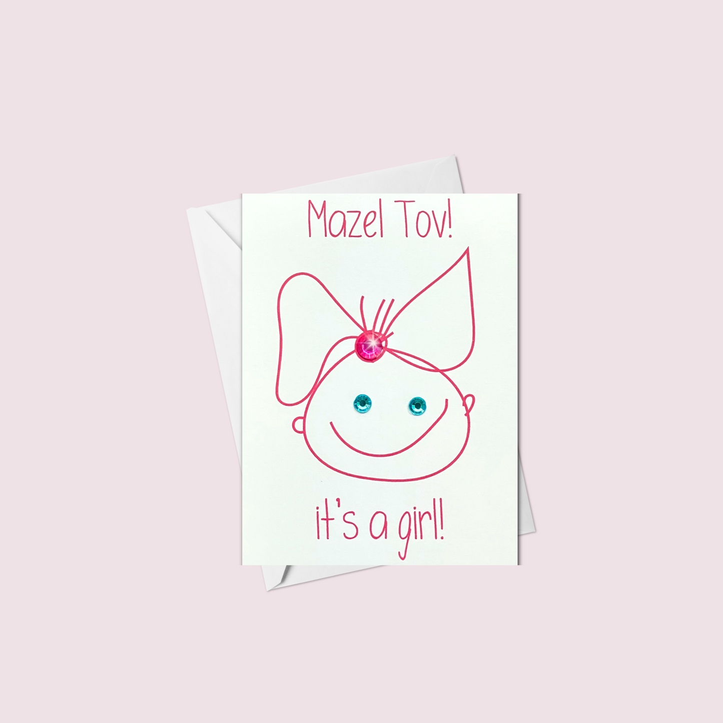 Mini Mazel Tov! It's a Girl! Greeting Card