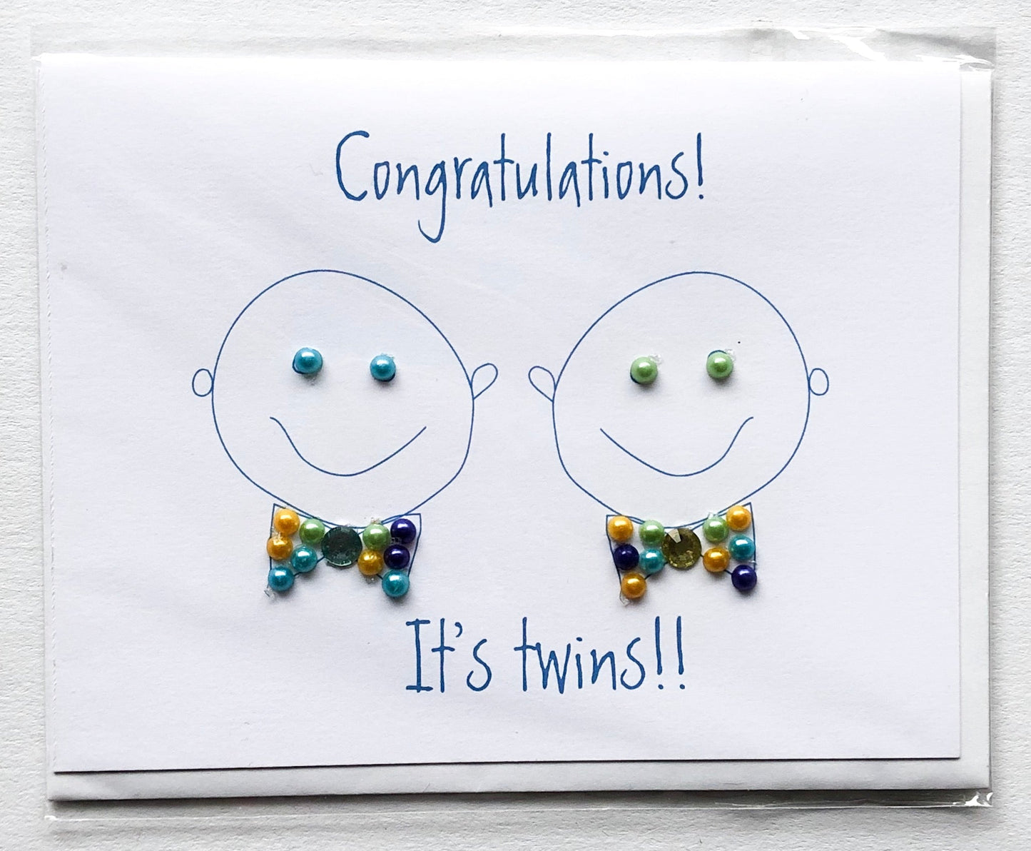 Congratulations! It's Twin Boys! Greeting Card