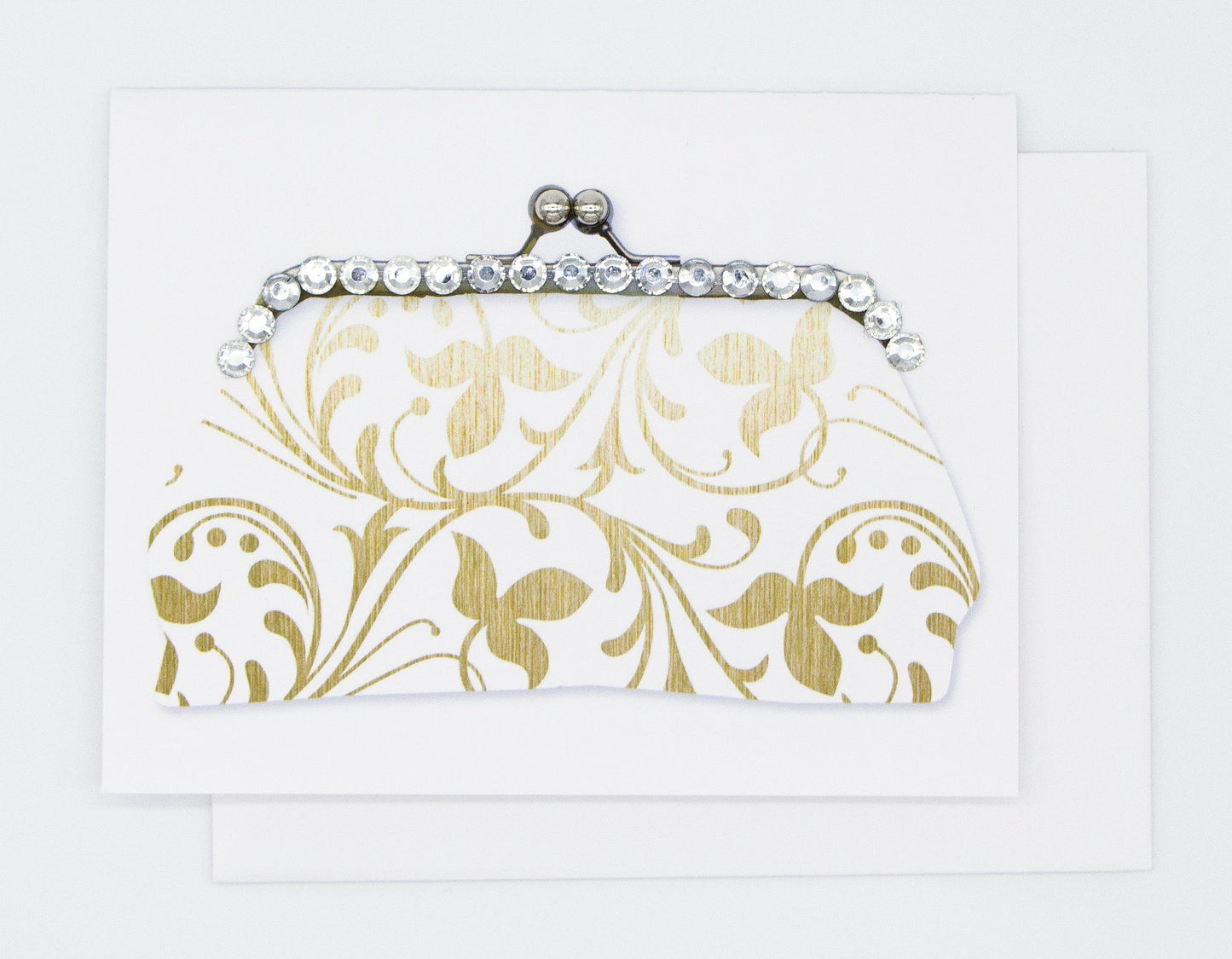 Gold Design Purse Greeting Card