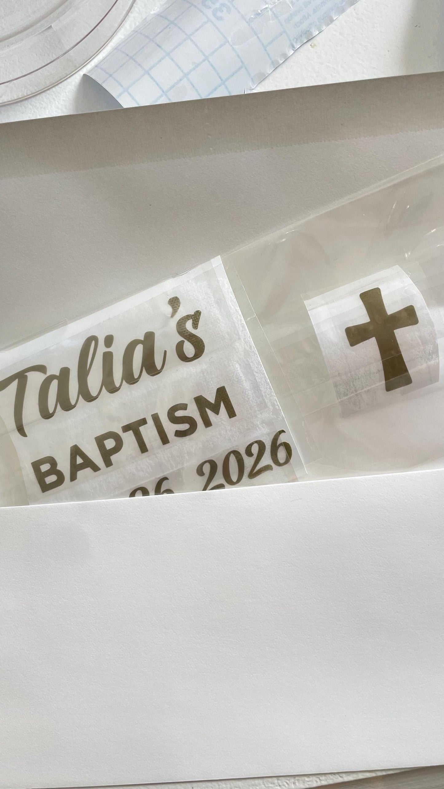Personalized Bible Decal | Custom Vinyl Name Sticker for Baptism, Christening
