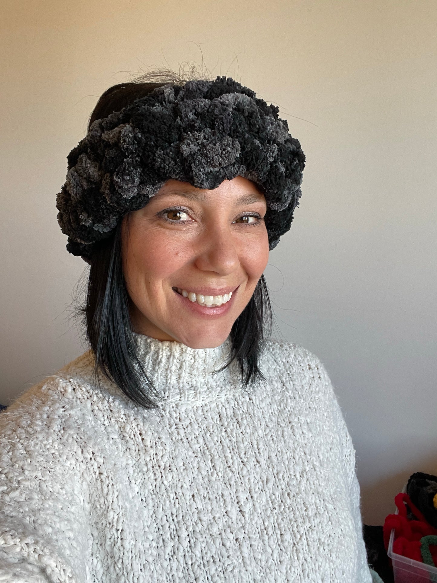 Happy Head Ear Warming Headband in Charcoal