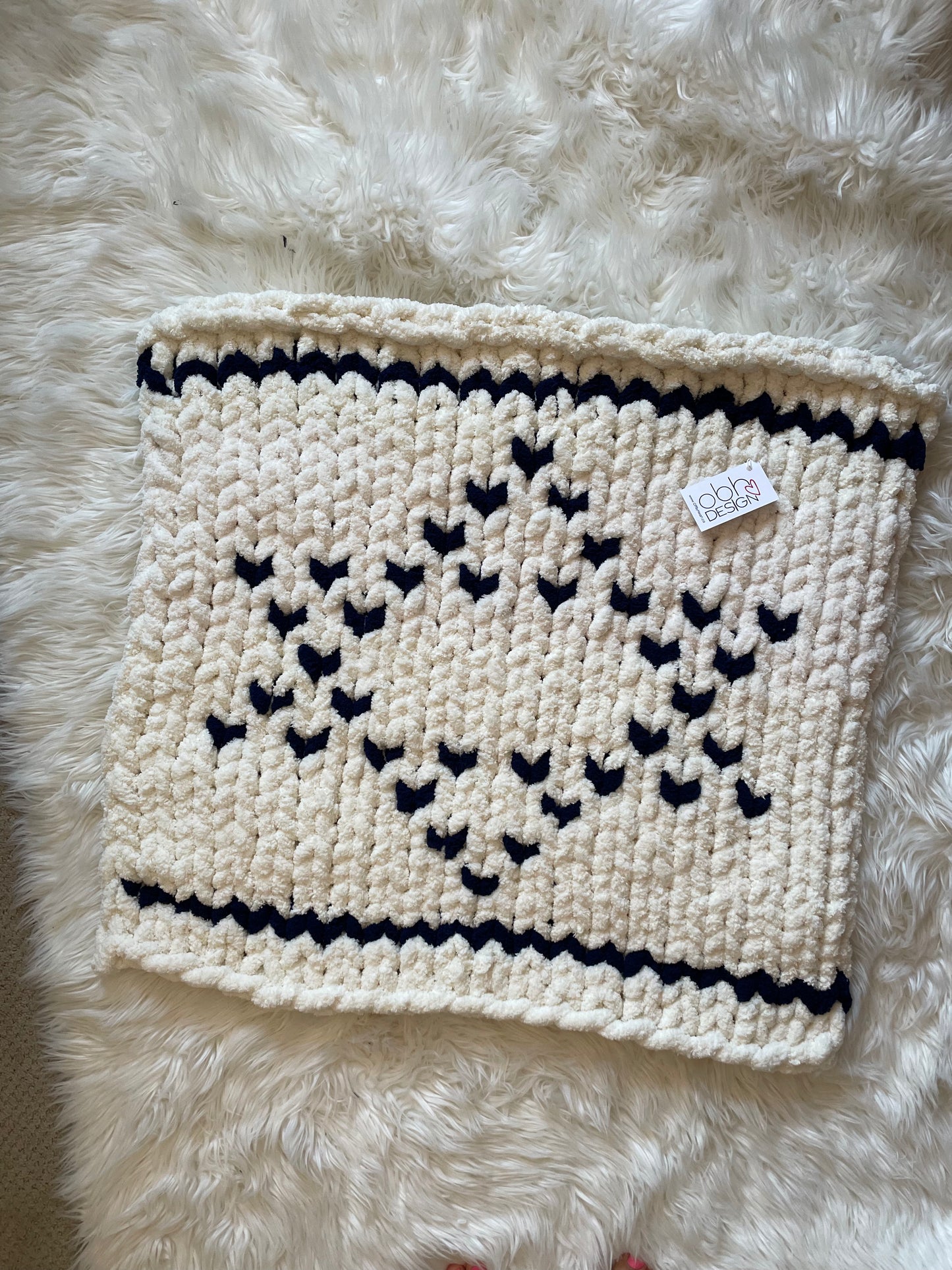 Healing Hand, Chunky Knit Baby Blankets - Israeli Flag 🇮🇱 Magen David