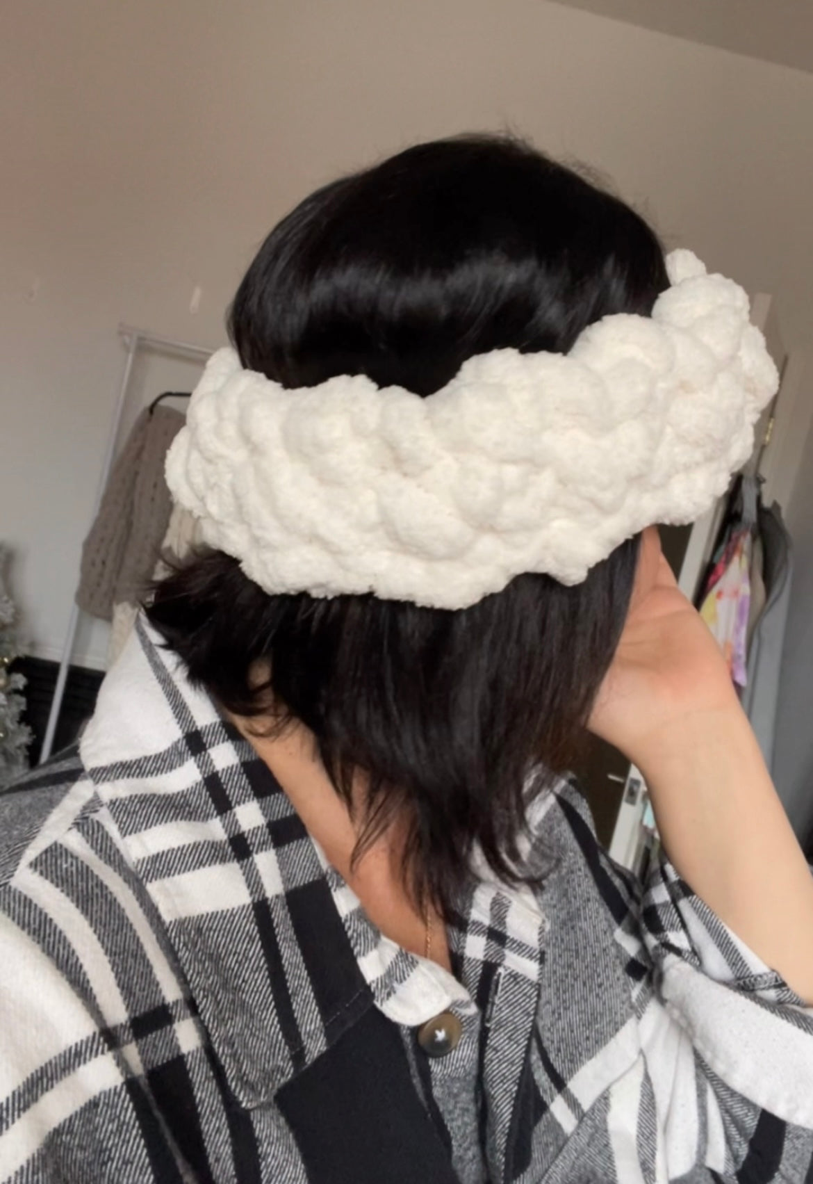 Happy Head Ear Warming Headband in White