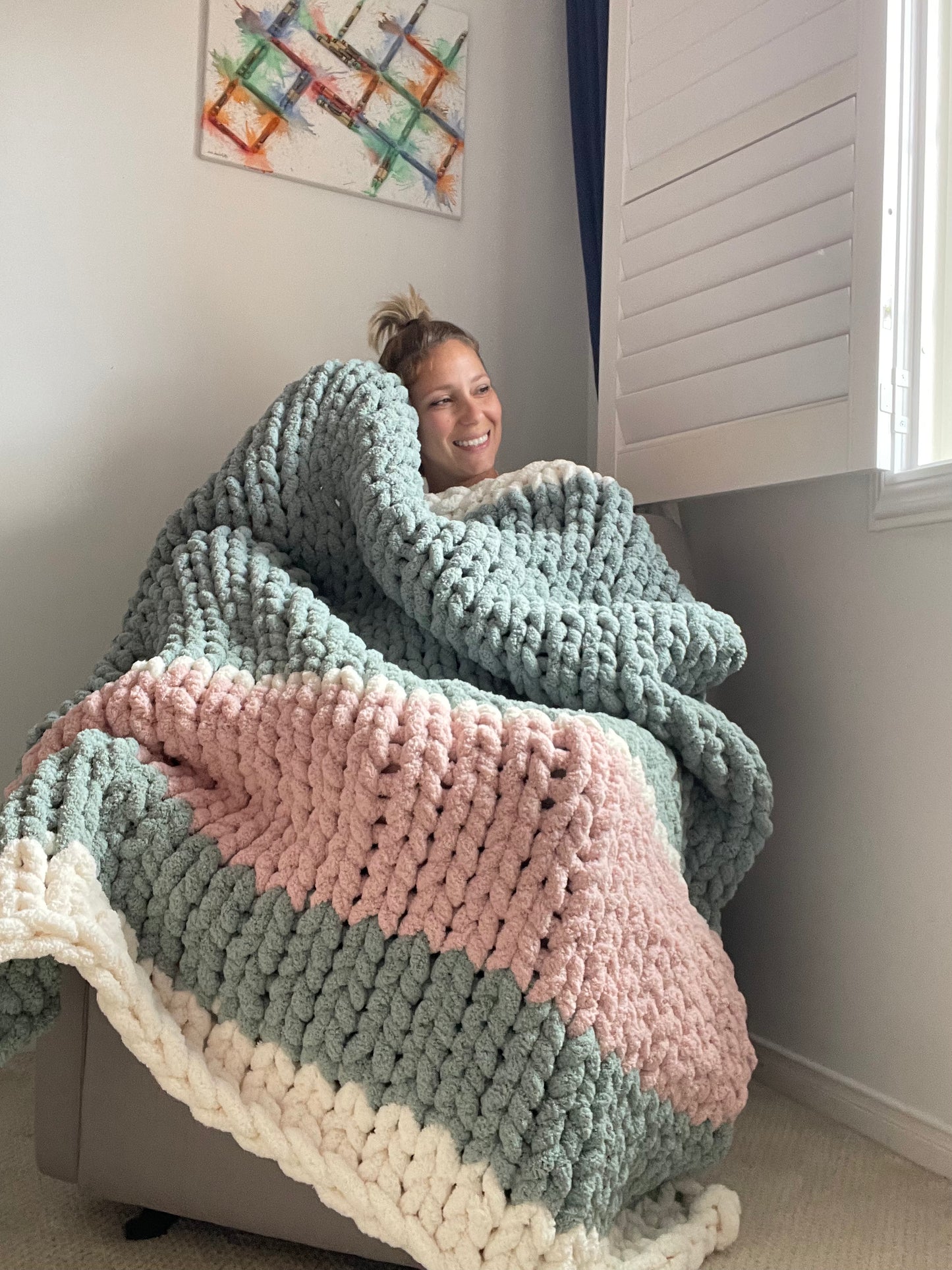 Healing Hand, Chunky Knit Blankets - Wicked
