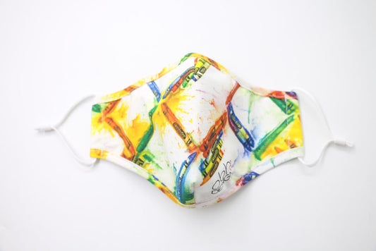Abstract Crayon Melt Face Mask - Kids