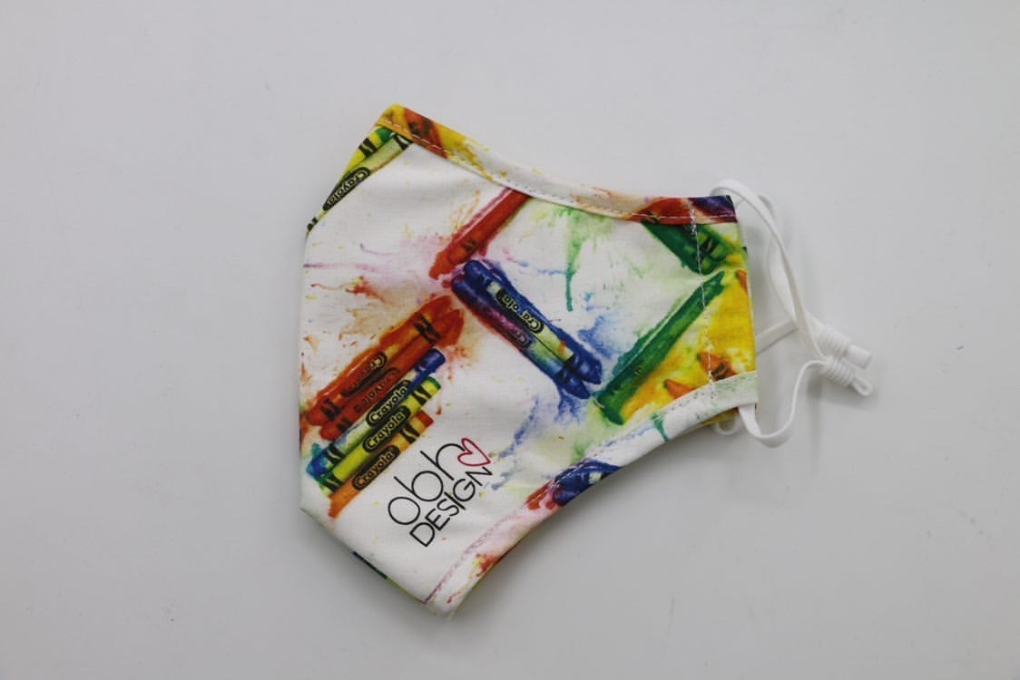 Abstract Crayon Melt Face Mask - Kids