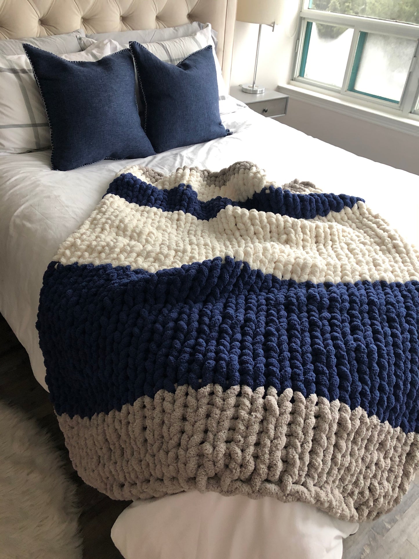Healing Hand, Chunky Knit Blue Angel