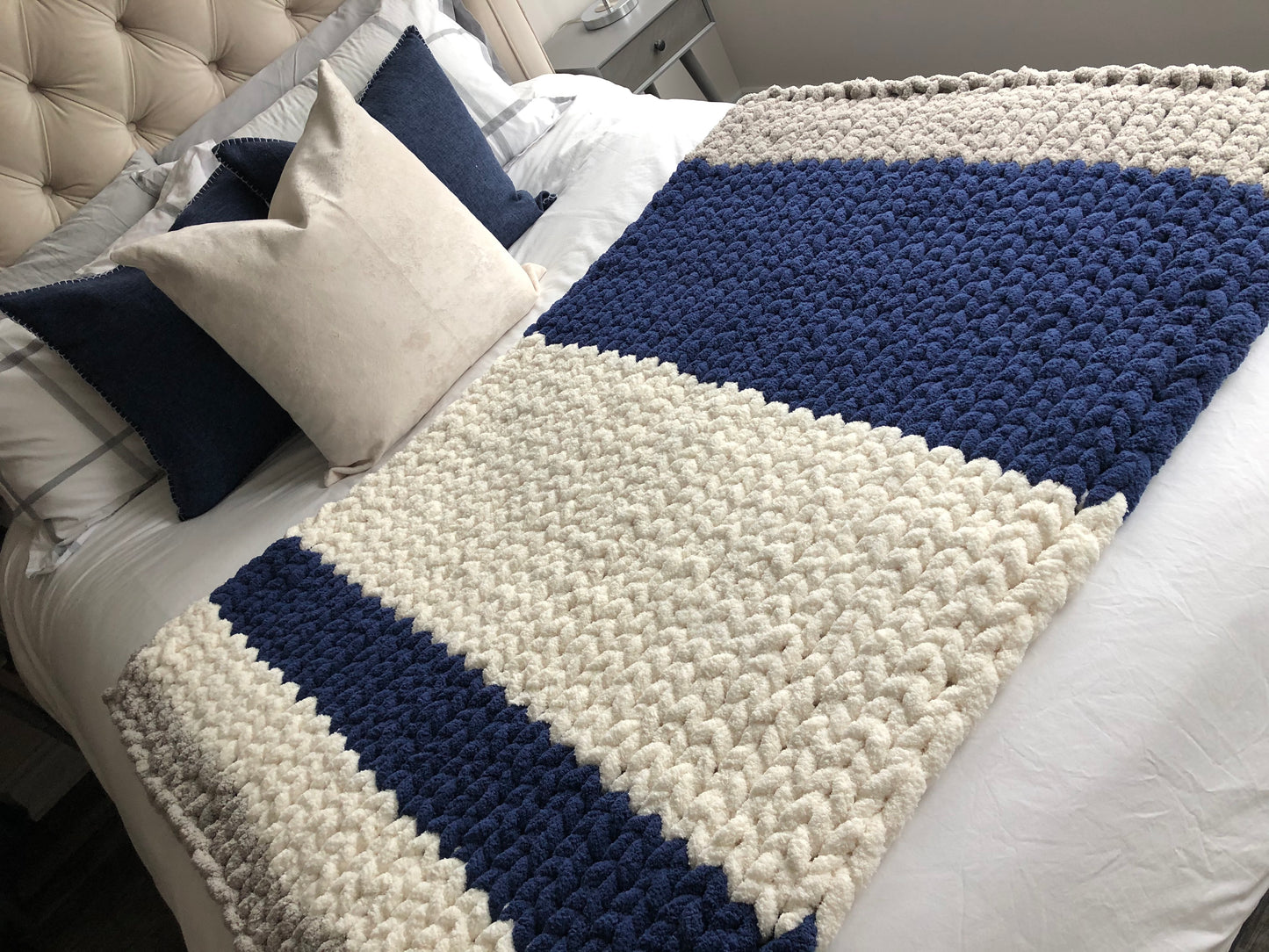 Healing Hand, Chunky Knit Blue Angel
