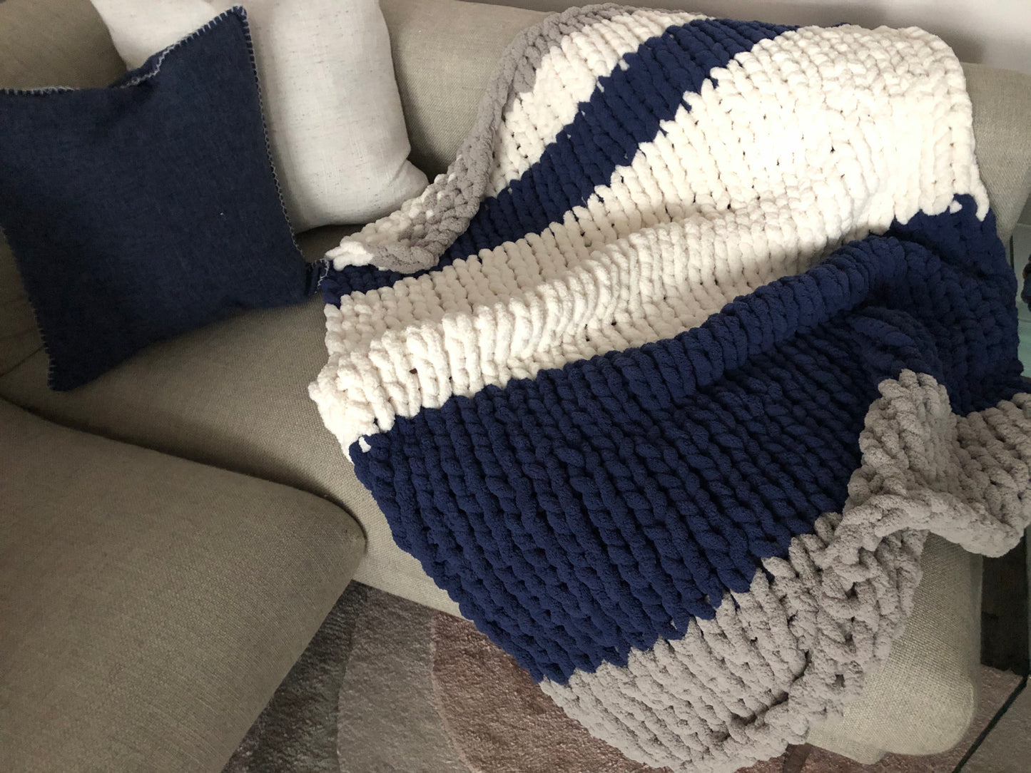 Healing Hand, Chunky Knit Blue Angel