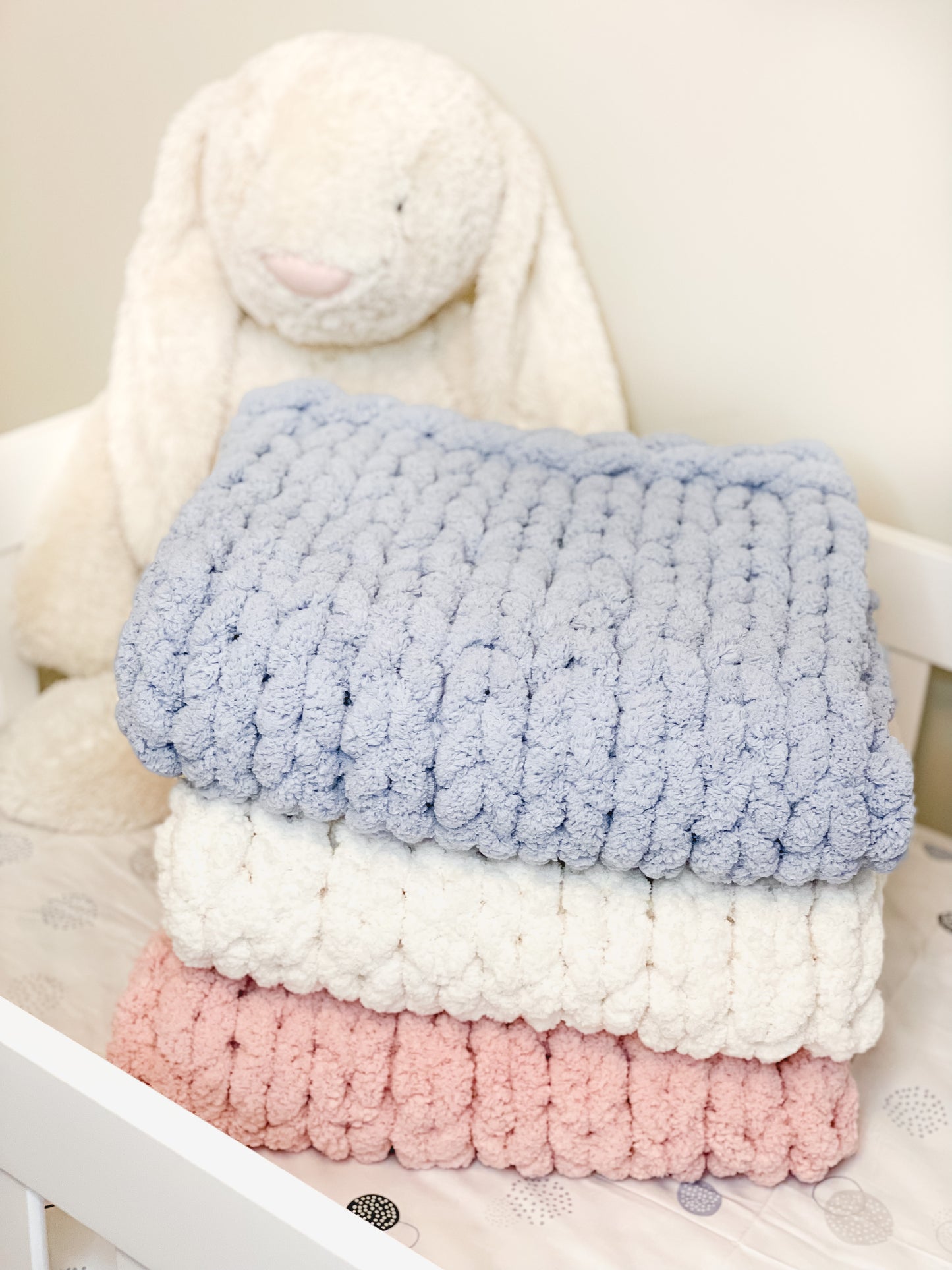 Healing Hand, Chunky Knit Baby Blankets