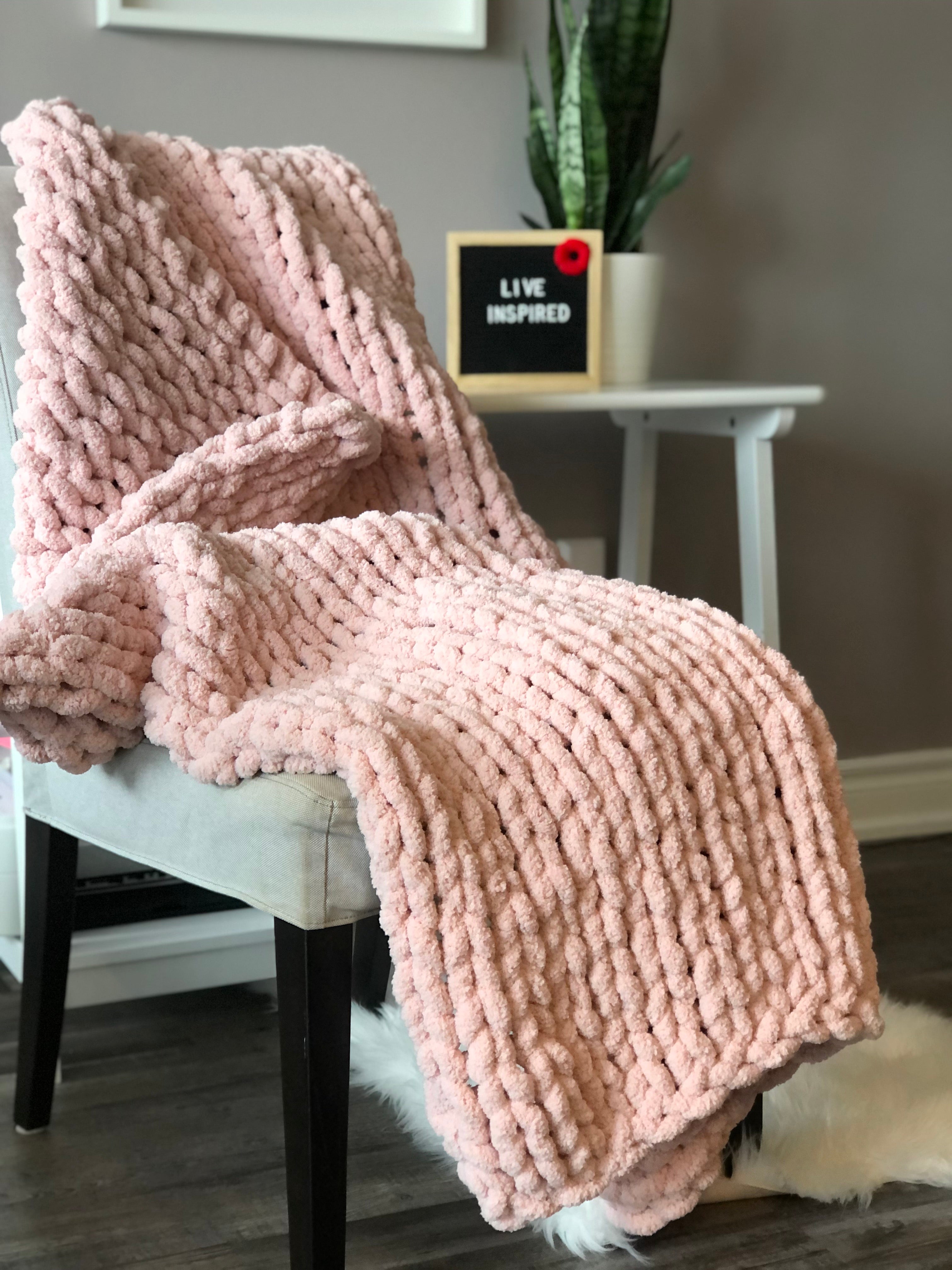 Healing Hand, Chunky Knit Blankets Mustard – Off By Heart Design