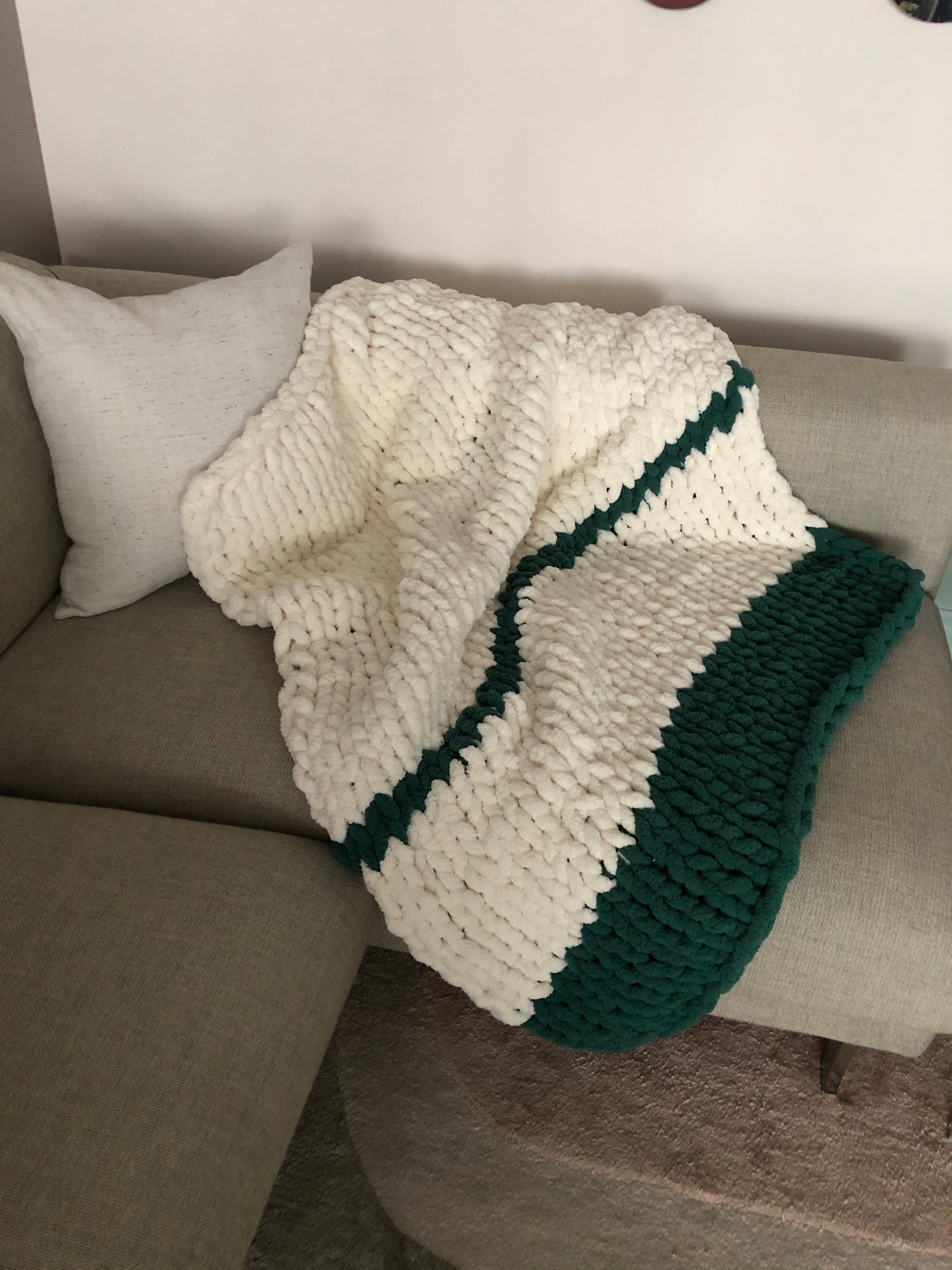 Healing Hand, Chunky Knit Emerald Accent