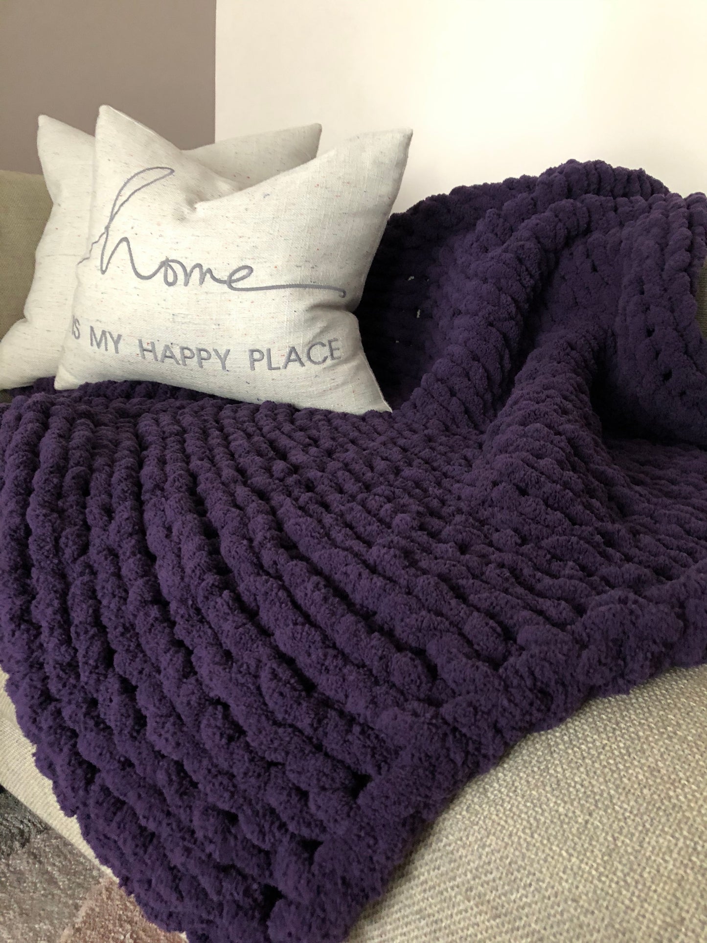 Healing Hand, Chunky Knit Purple Passion (Solid)