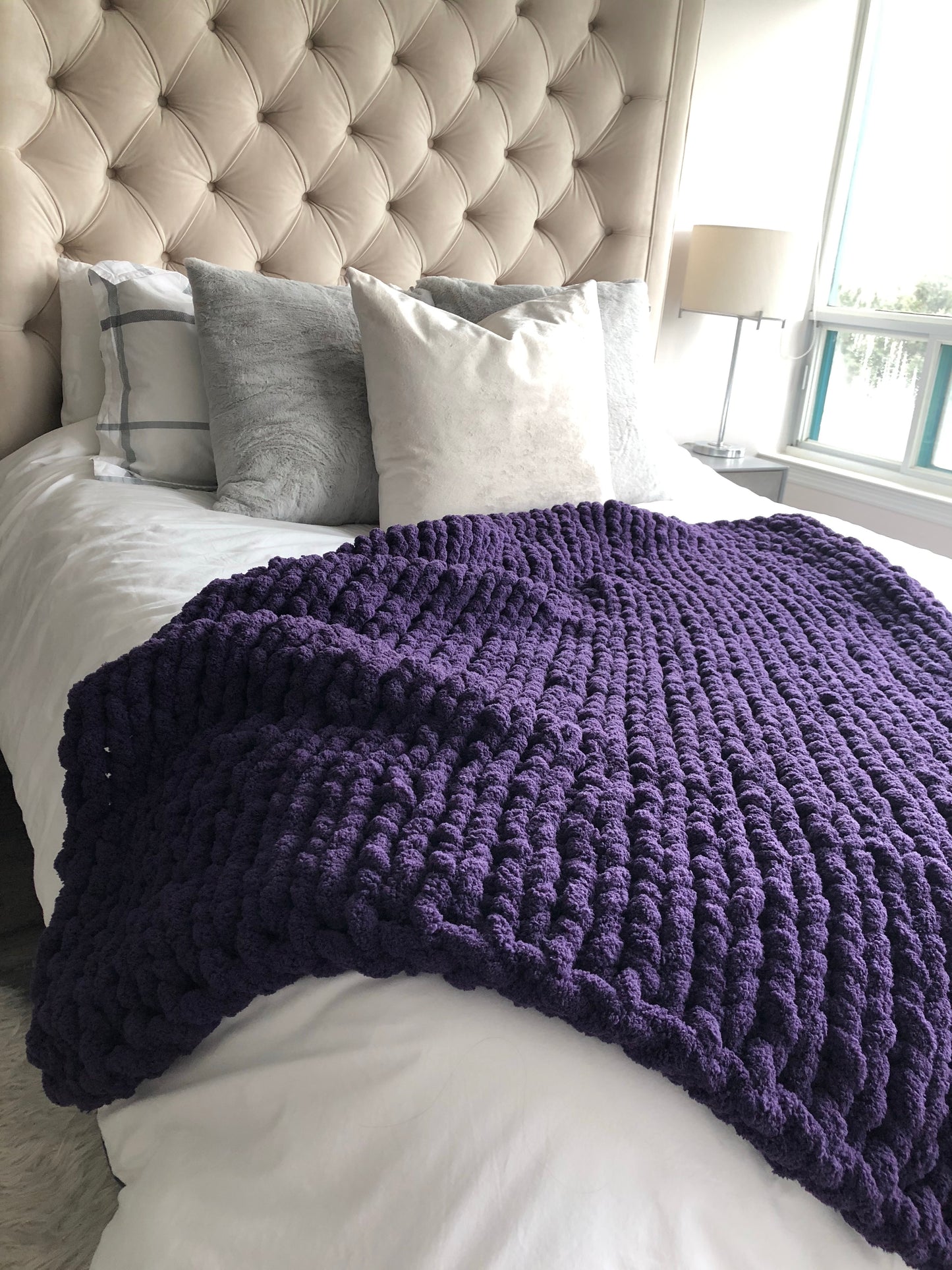 Healing Hand, Chunky Knit Purple Passion (Solid)