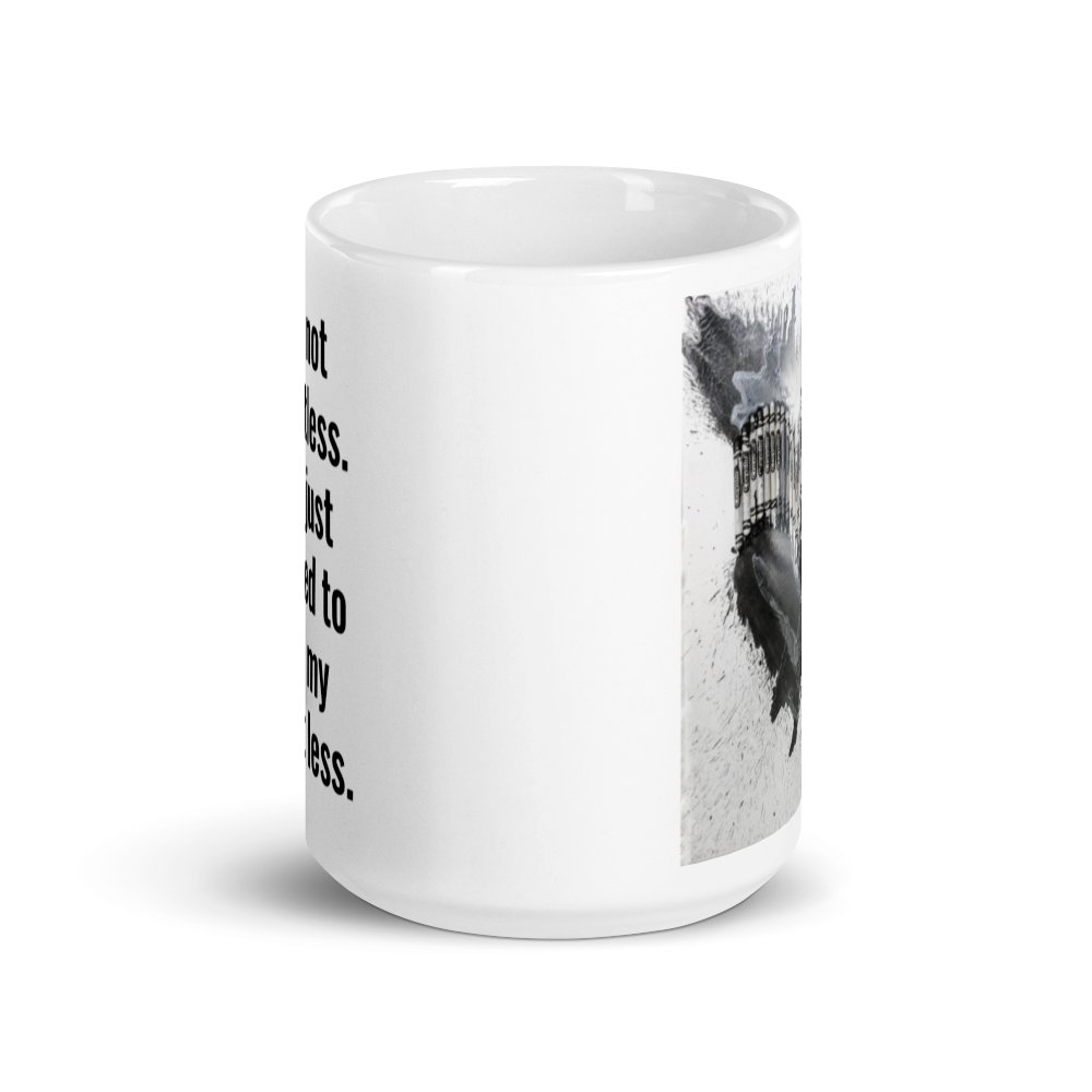 Monochrome Crayon Melt Heart Mug