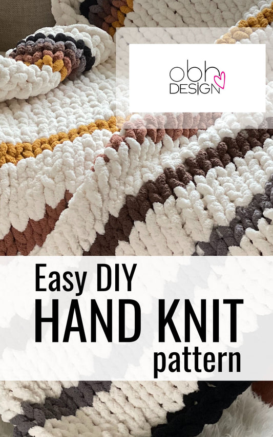 KNITTING PATTERN ~ The Hank ~ Chunky Chenille ~ Off By Heart Design ~ DIY