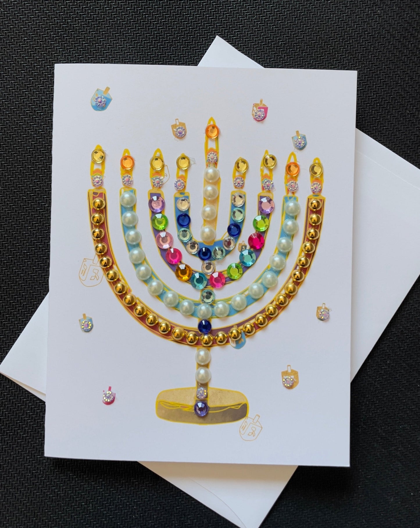 Colourful Menorah Greeting Card