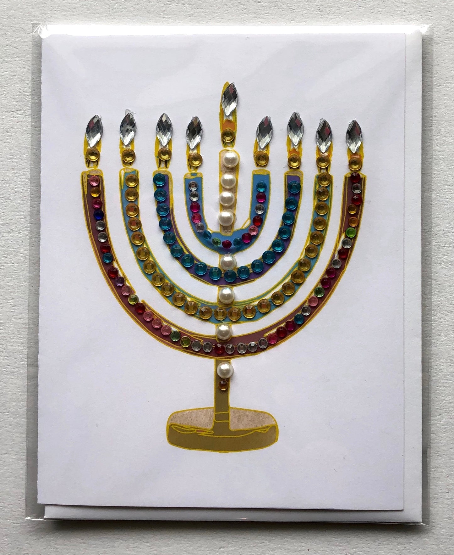 Colourful Menorah Greeting Card