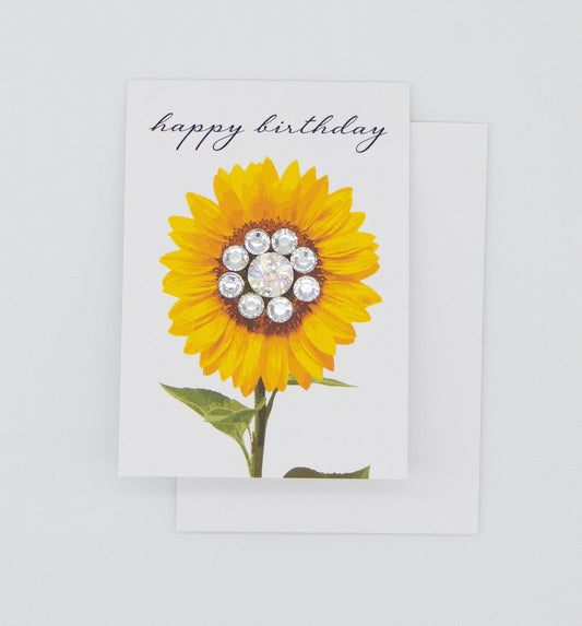 Happy Birthday Sunflower Greeting Card Mini Size