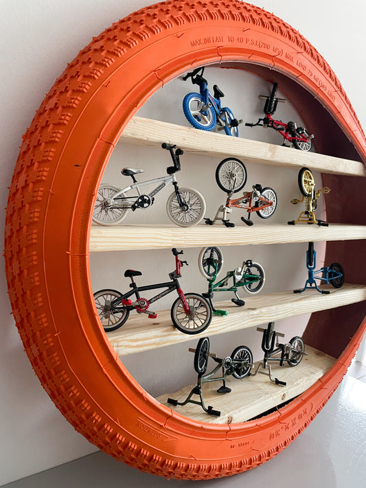 20" BMX Tire Shelf || BMX Toy Bike Display || BMX Finger Bike Toy Display || Toy Car Storage || Wall Art || Bike Tire Shelf
