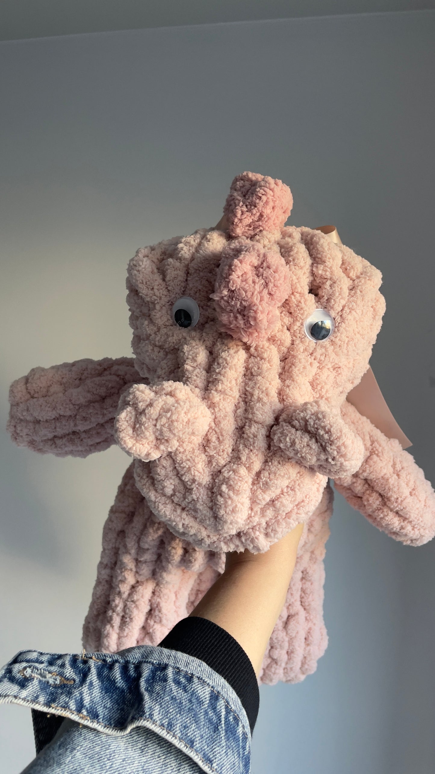 Daisy Dino Snuggler | Plush Dinosaur Toy | Chenille Yarn Dino