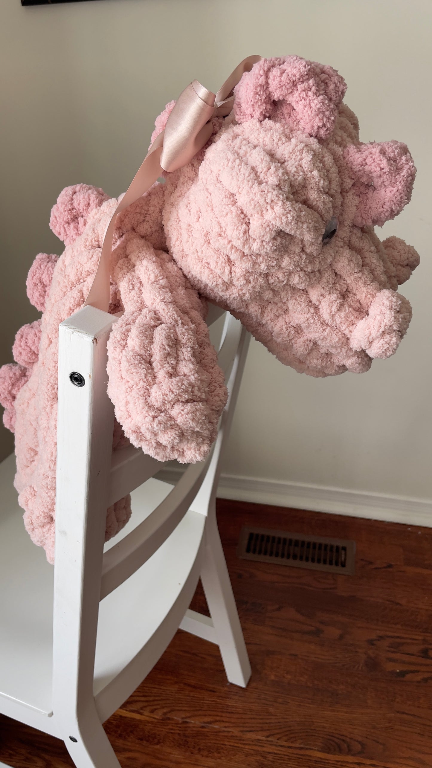 Daisy Dino Snuggler | Plush Dinosaur Toy | Chenille Yarn Dino