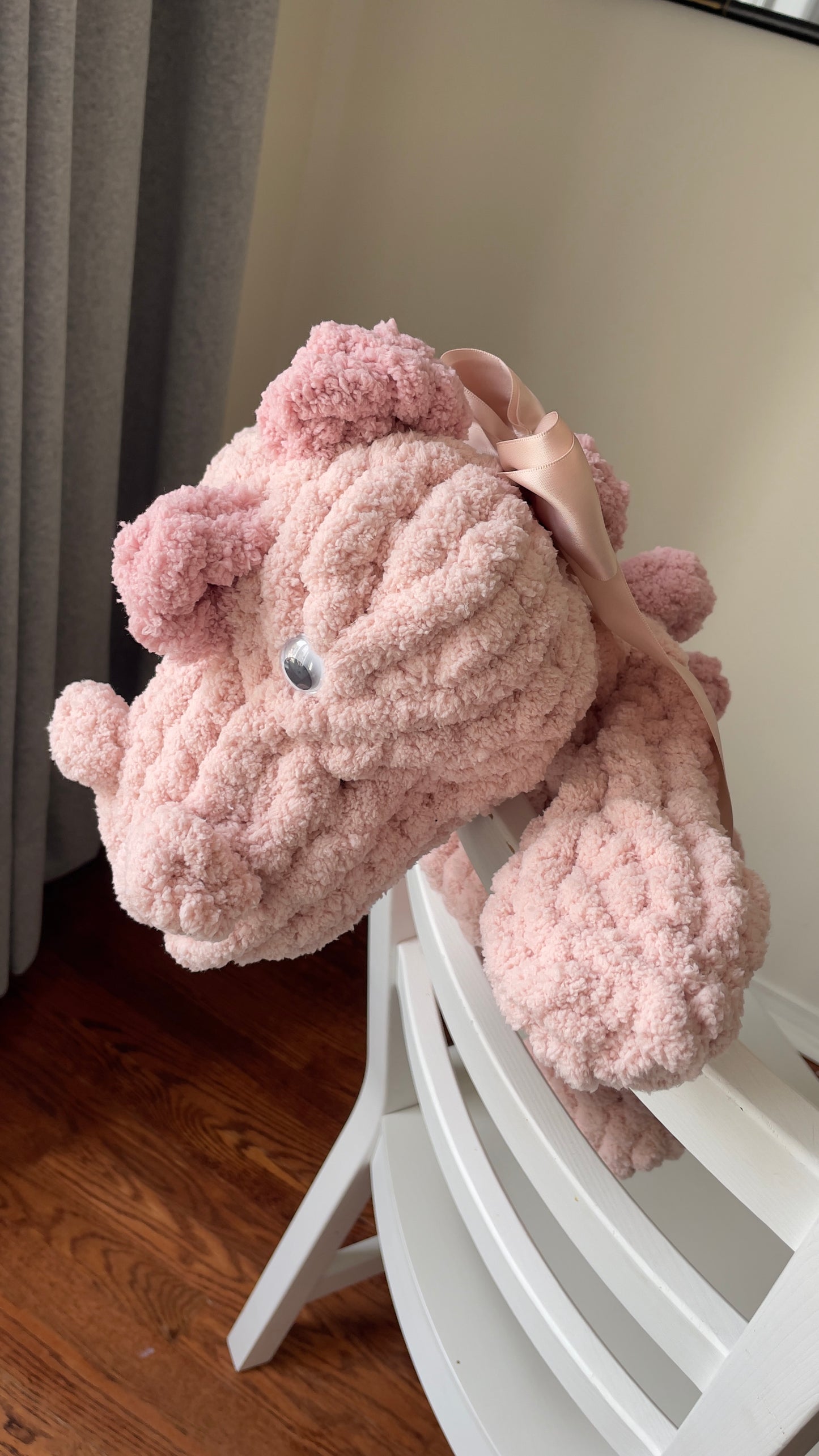 Daisy Dino Snuggler | Plush Dinosaur Toy | Chenille Yarn Dino