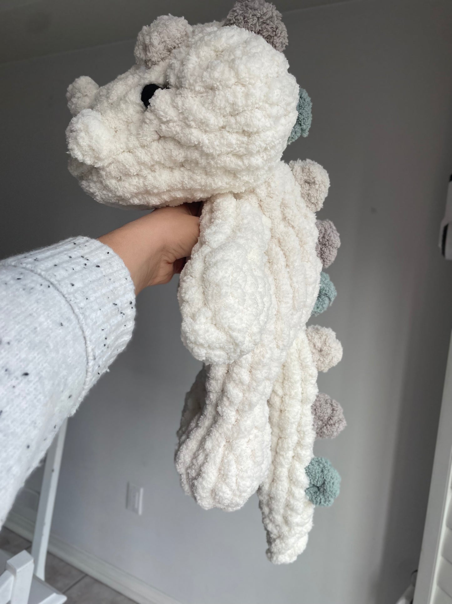 Rexy Dino Snuggler | Plush Dinosaur Toy | Chenille Yarn Dino