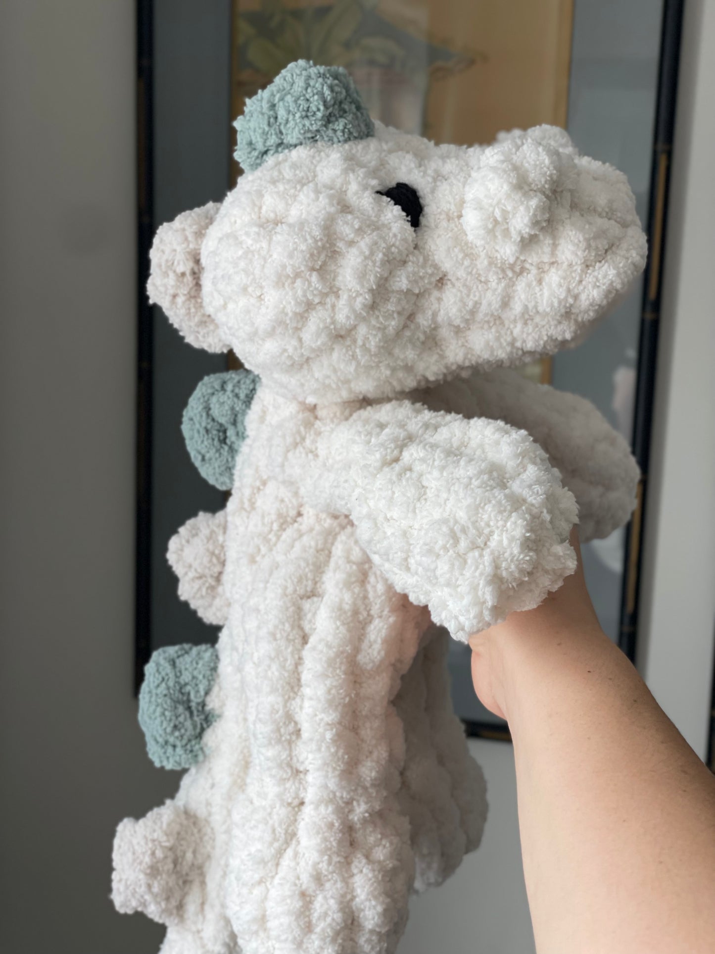 Baby Rexy Dino Snuggler | Plush Dinosaur Toy | Chenille Yarn Dino