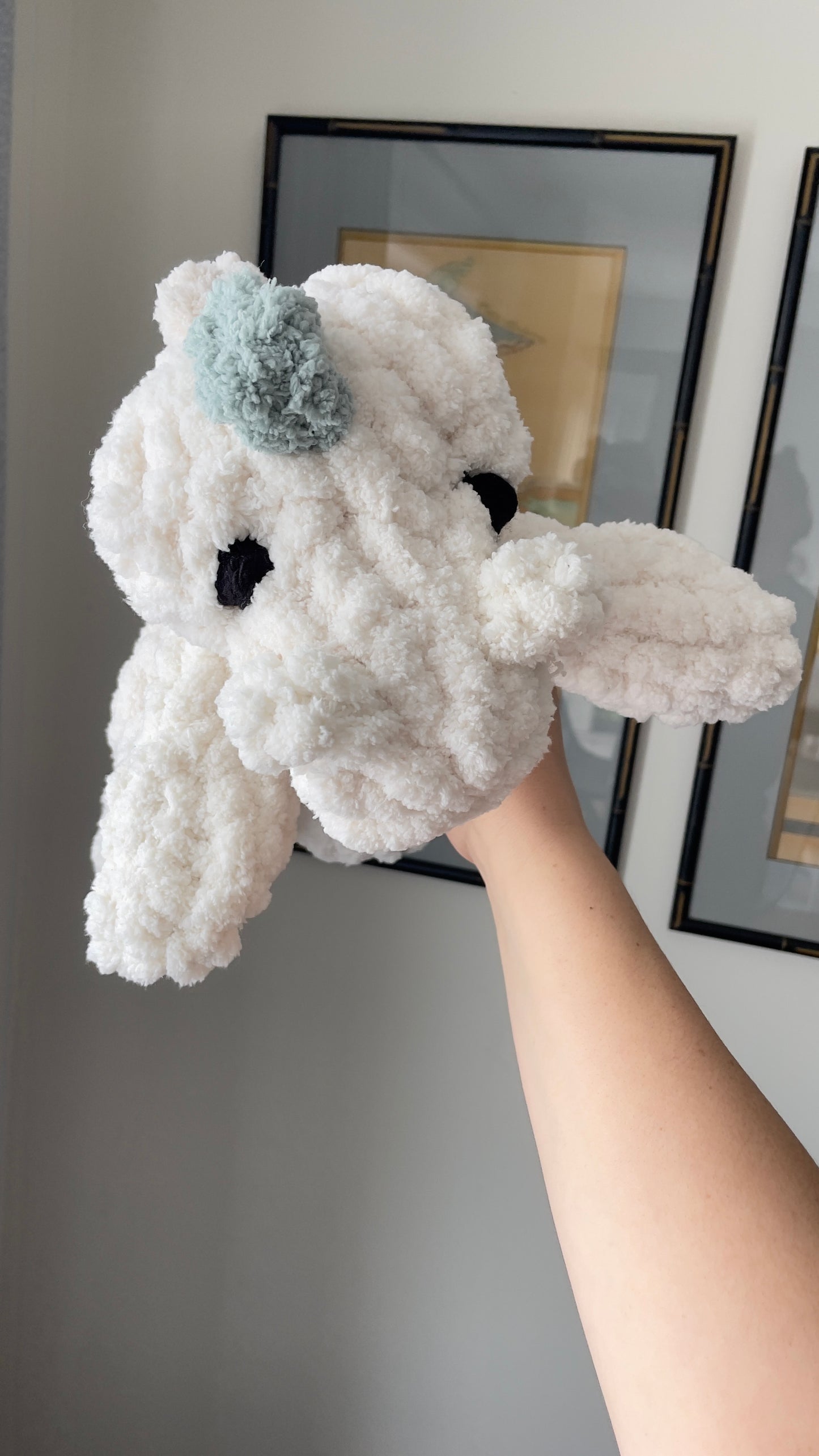 Baby Rexy Dino Snuggler | Plush Dinosaur Toy | Chenille Yarn Dino