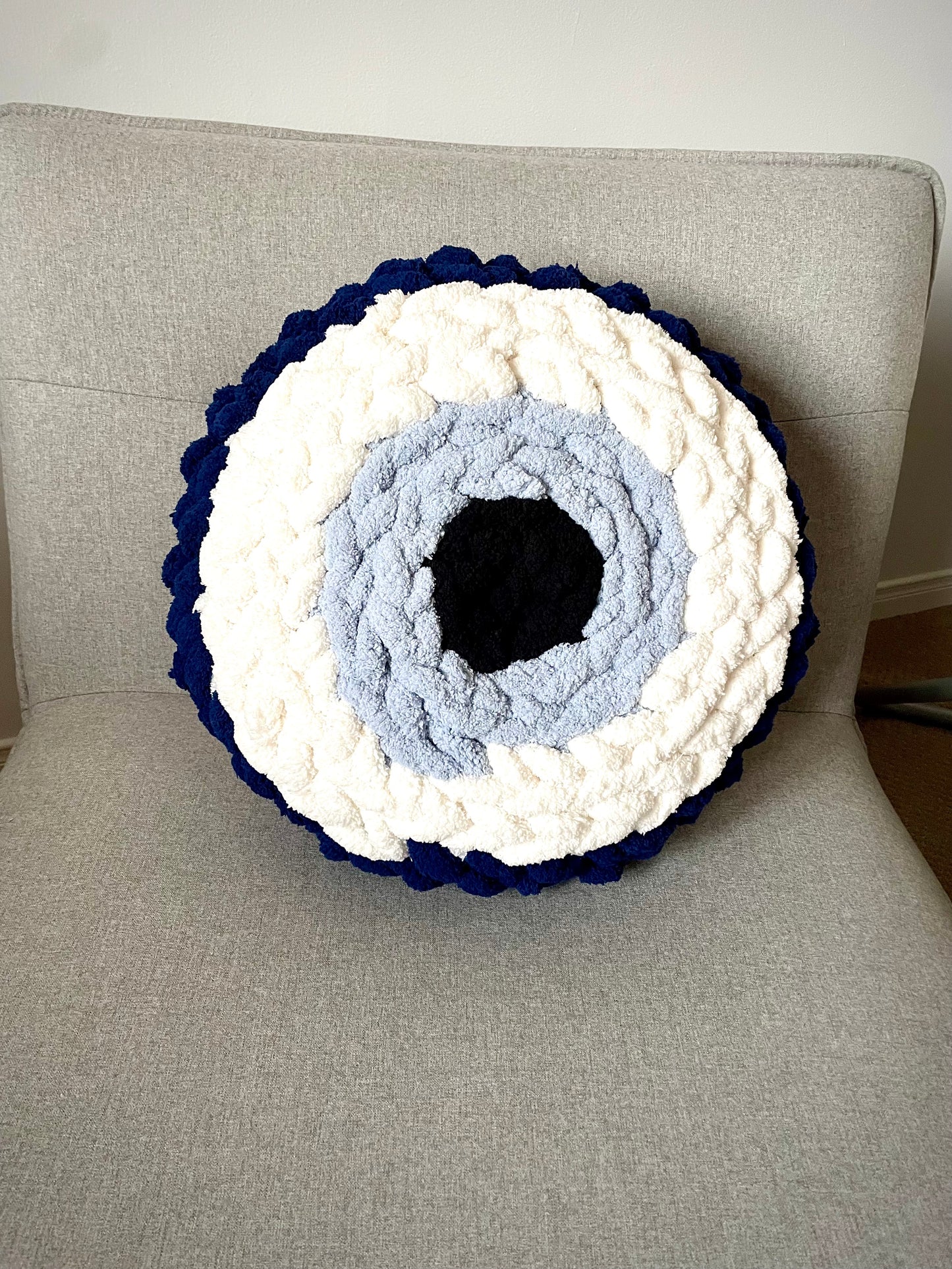 Evil Eye Protection 🧿 Crochet Pillow