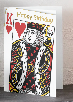 Happy Birthday King Digital Card | Playing Card Themed Birthday Printable Greeting Card