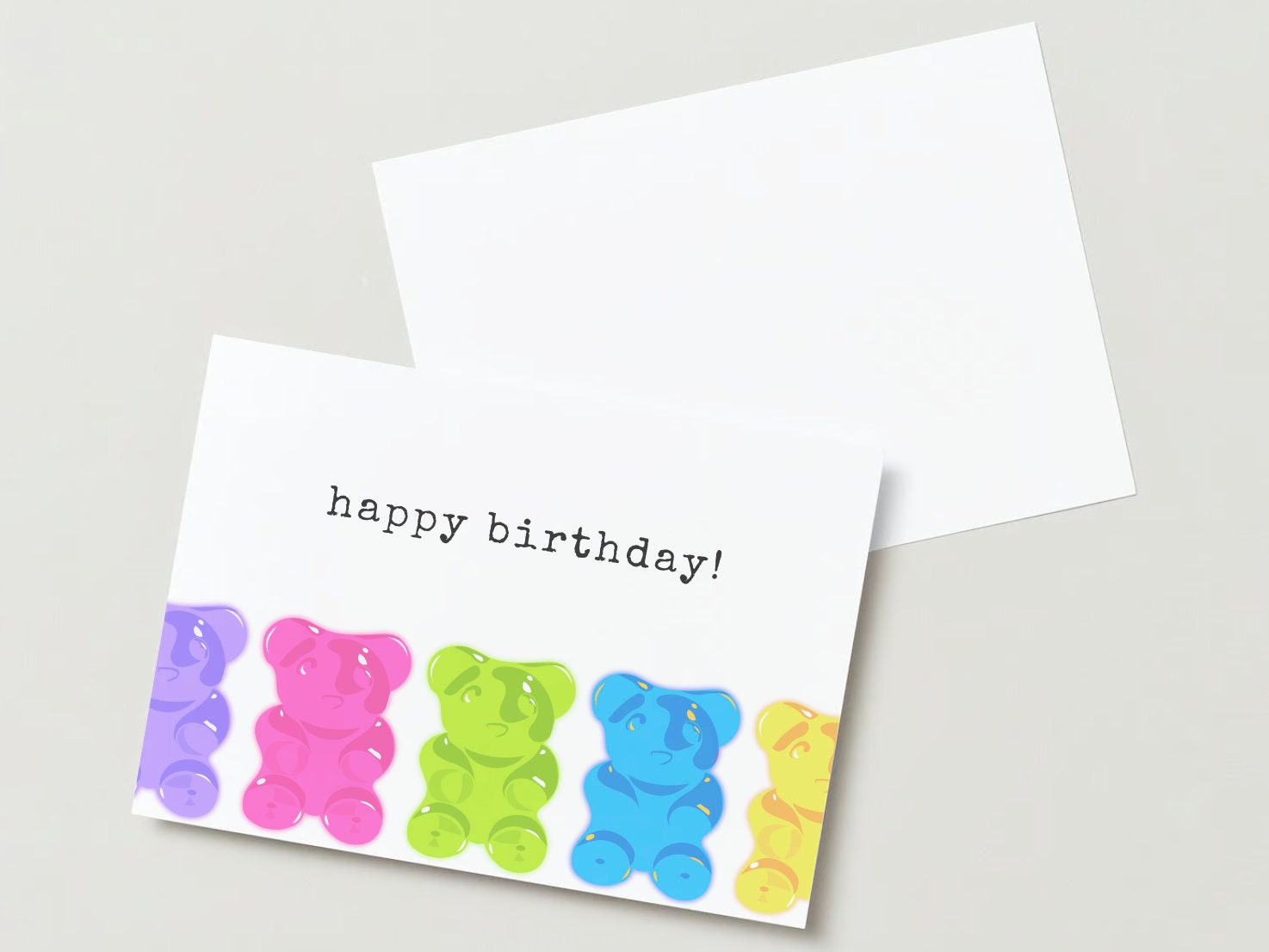 Gummy Bear Happy Birthday Card  |  PRINTABLE