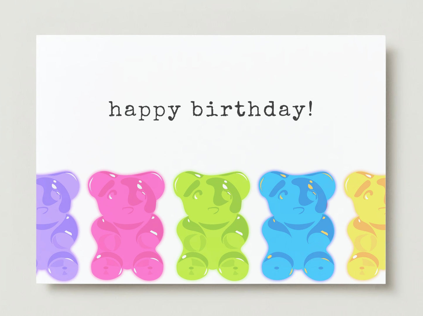 Gummy Bear Happy Birthday Card  |  PRINTABLE