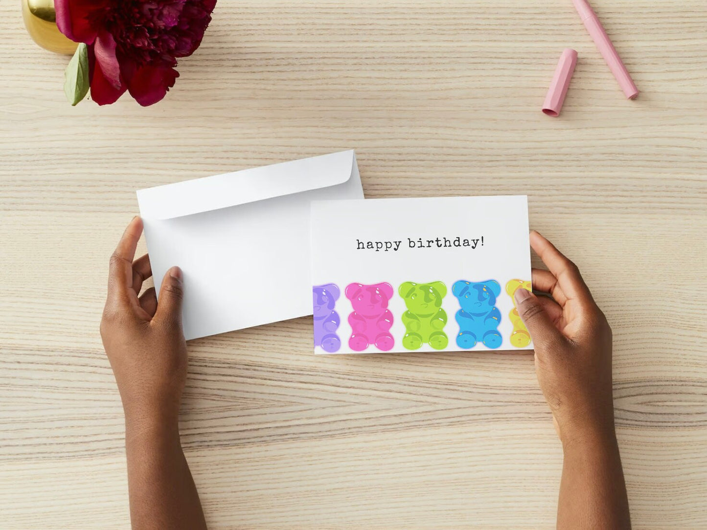 Gummy Bear Happy Birthday Card  |  PRINTABLE