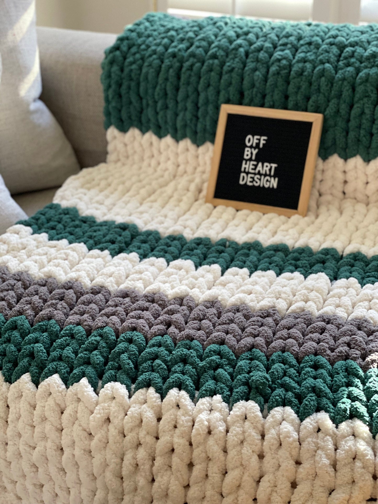 Chunky Chenille Blanket Pattern: Finger Knit DIY Throw (PDF Pattern)