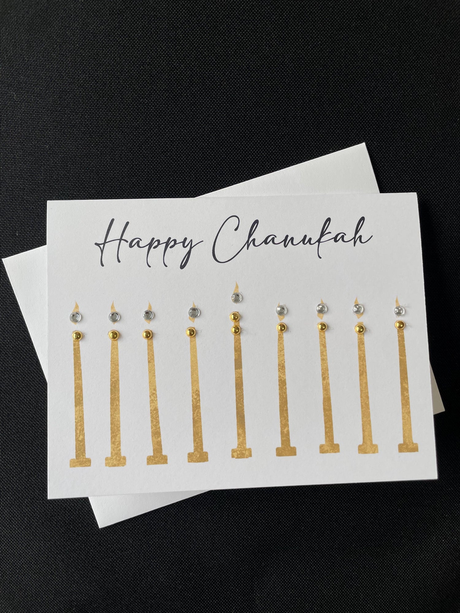 Handmade Hanukkah Card | Minimalist Menorah Design | Chanukah Greeting Card