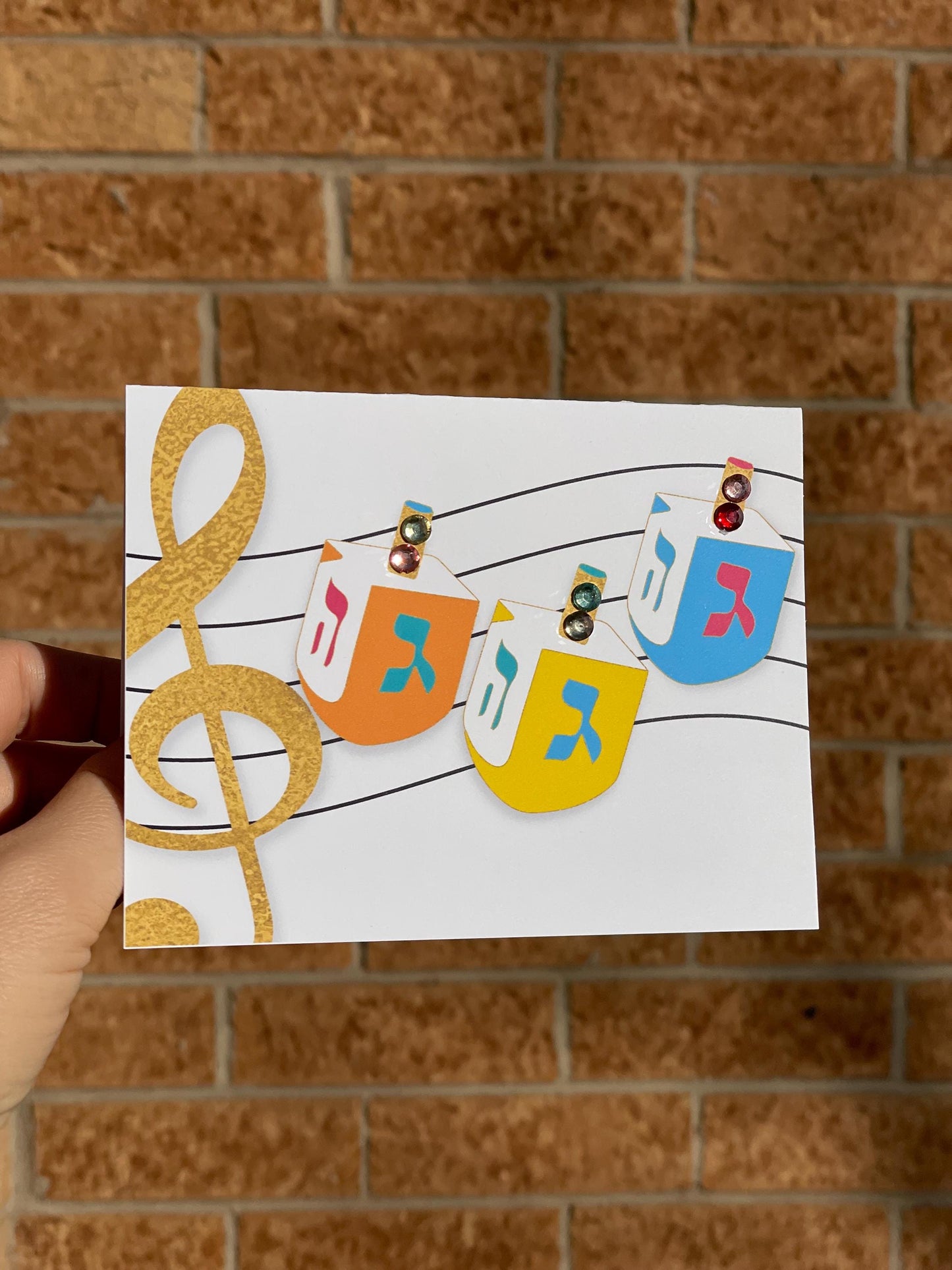 Dreidel Hanukkah Card | Chanukah Greeting Card