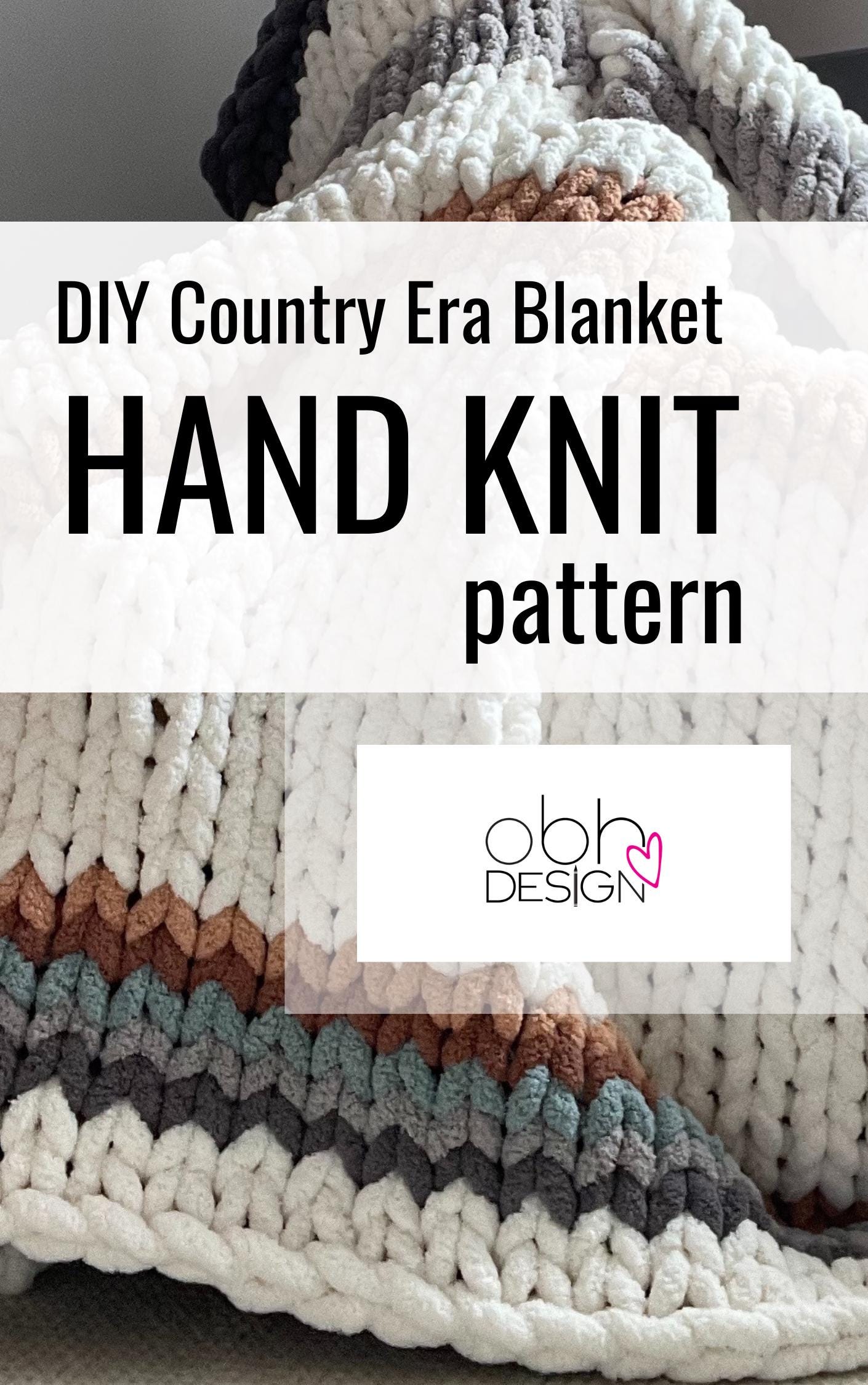 Chunky Chenille Blanket Finger Knitting Pattern: Easy DIY Throw (PDF Pattern)