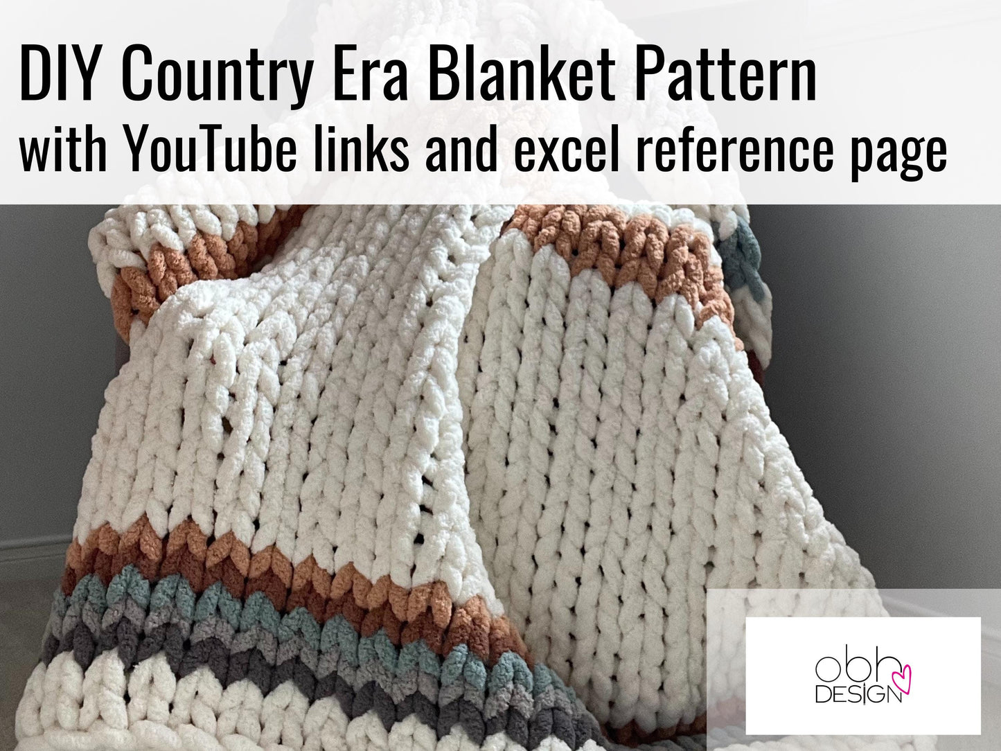 Chunky Chenille Blanket Finger Knitting Pattern: Easy DIY Throw (PDF Pattern)