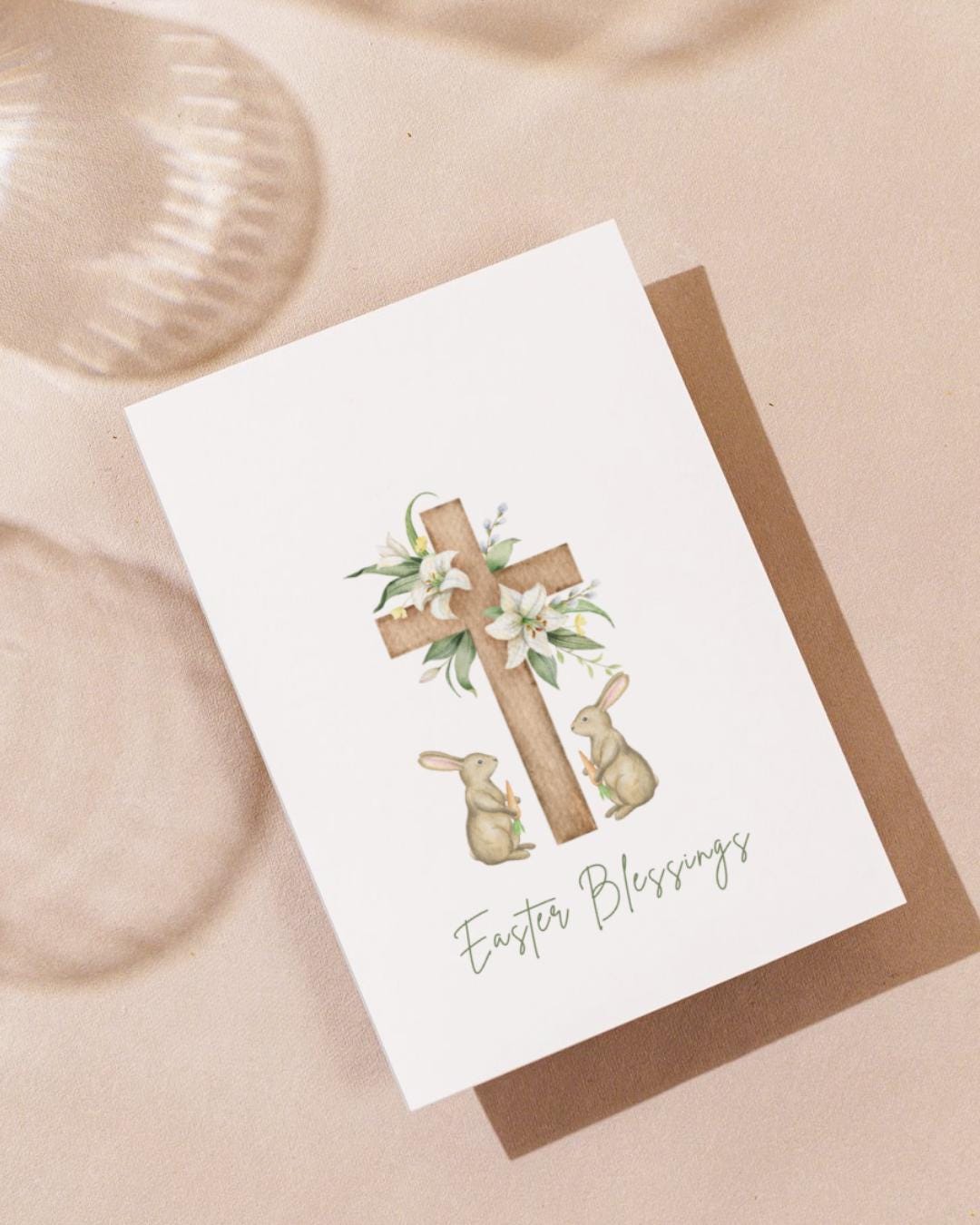 Easter Blessings Digital Greeting Card - Printable Card