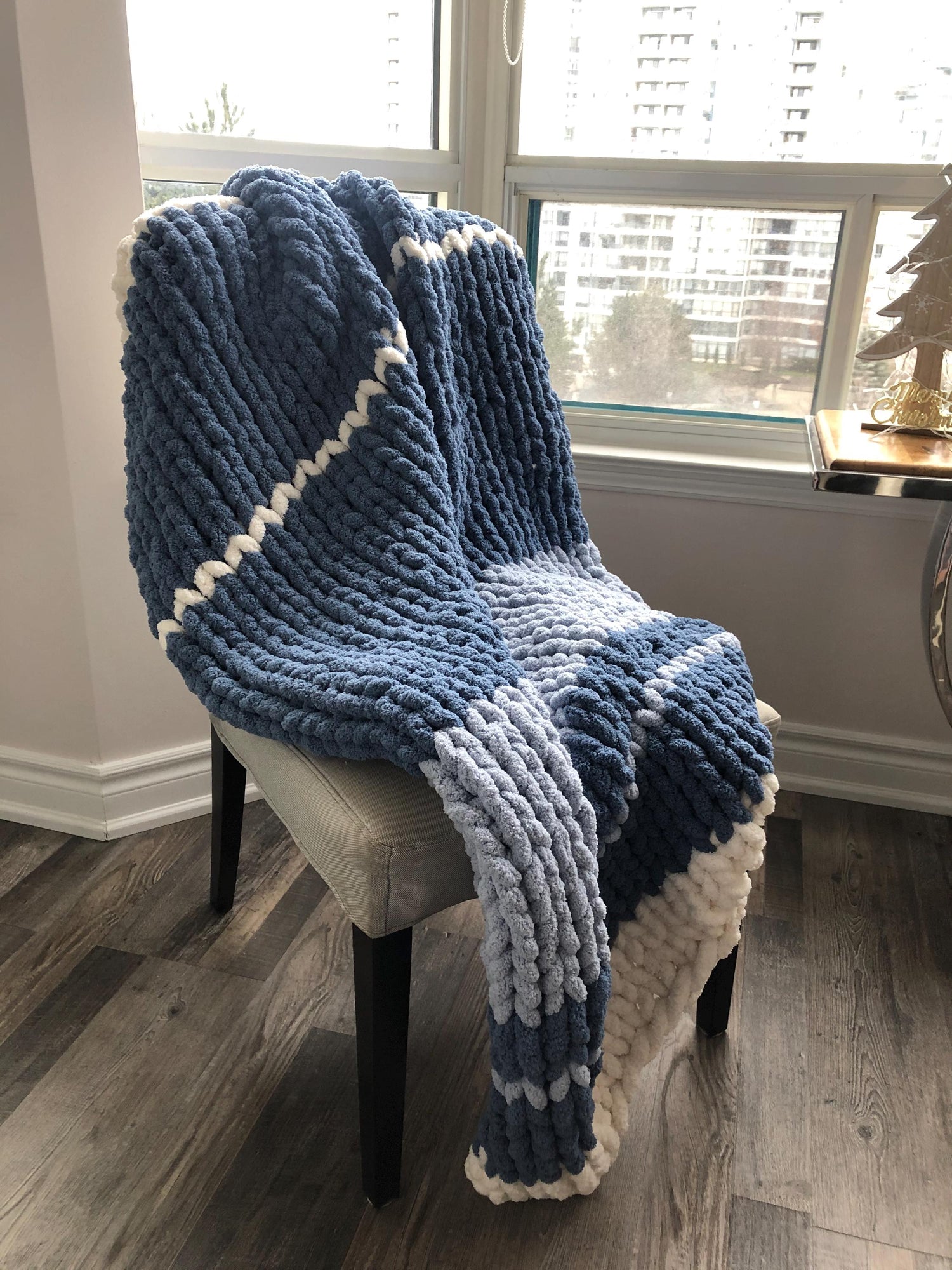 HANDKNIT PATTERN ~ Cottage Blue | Blue Belle ~ Chunky Chenille ~ Off By Heart Design ~ DIY