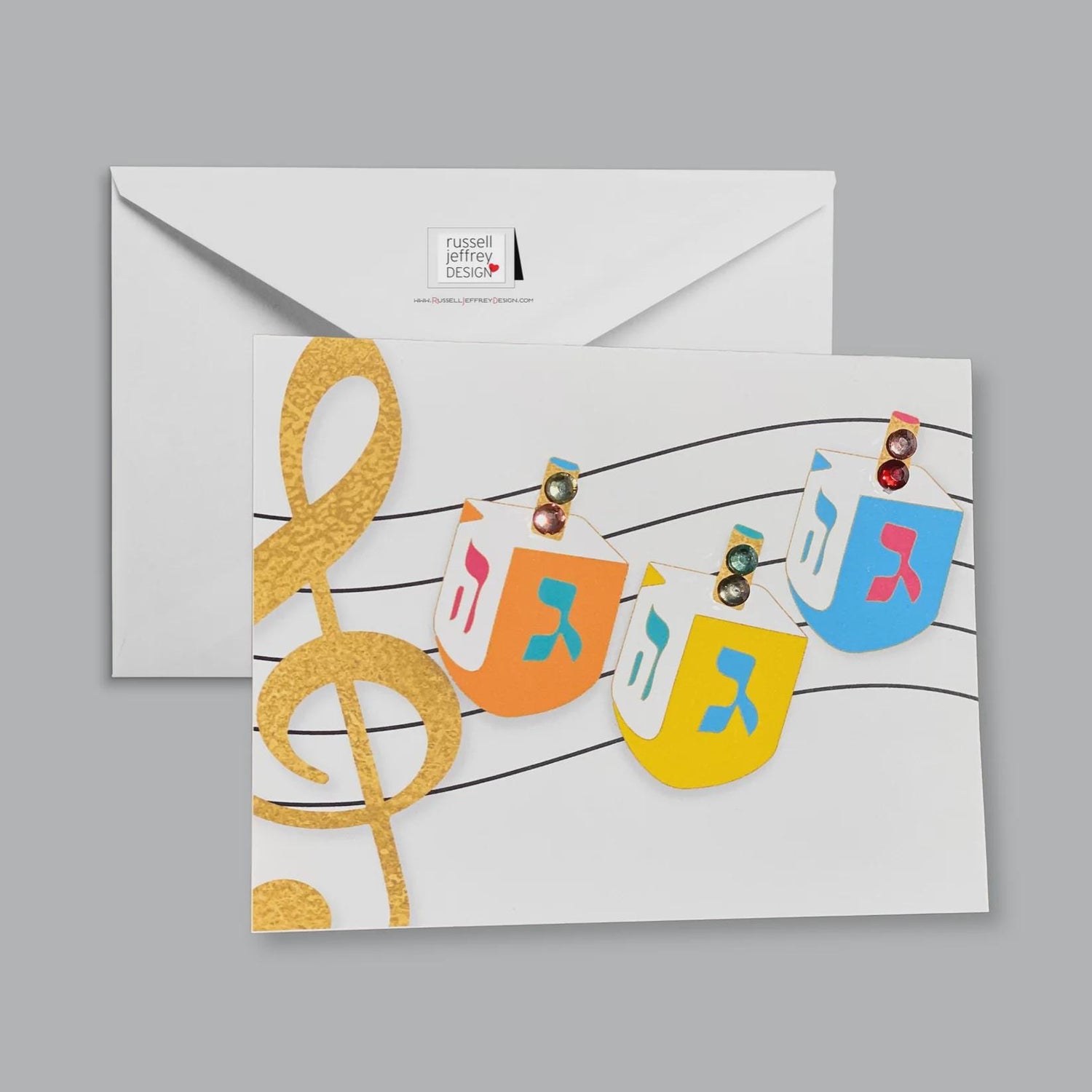 Dreidel Hanukkah Card | Chanukah Greeting Card