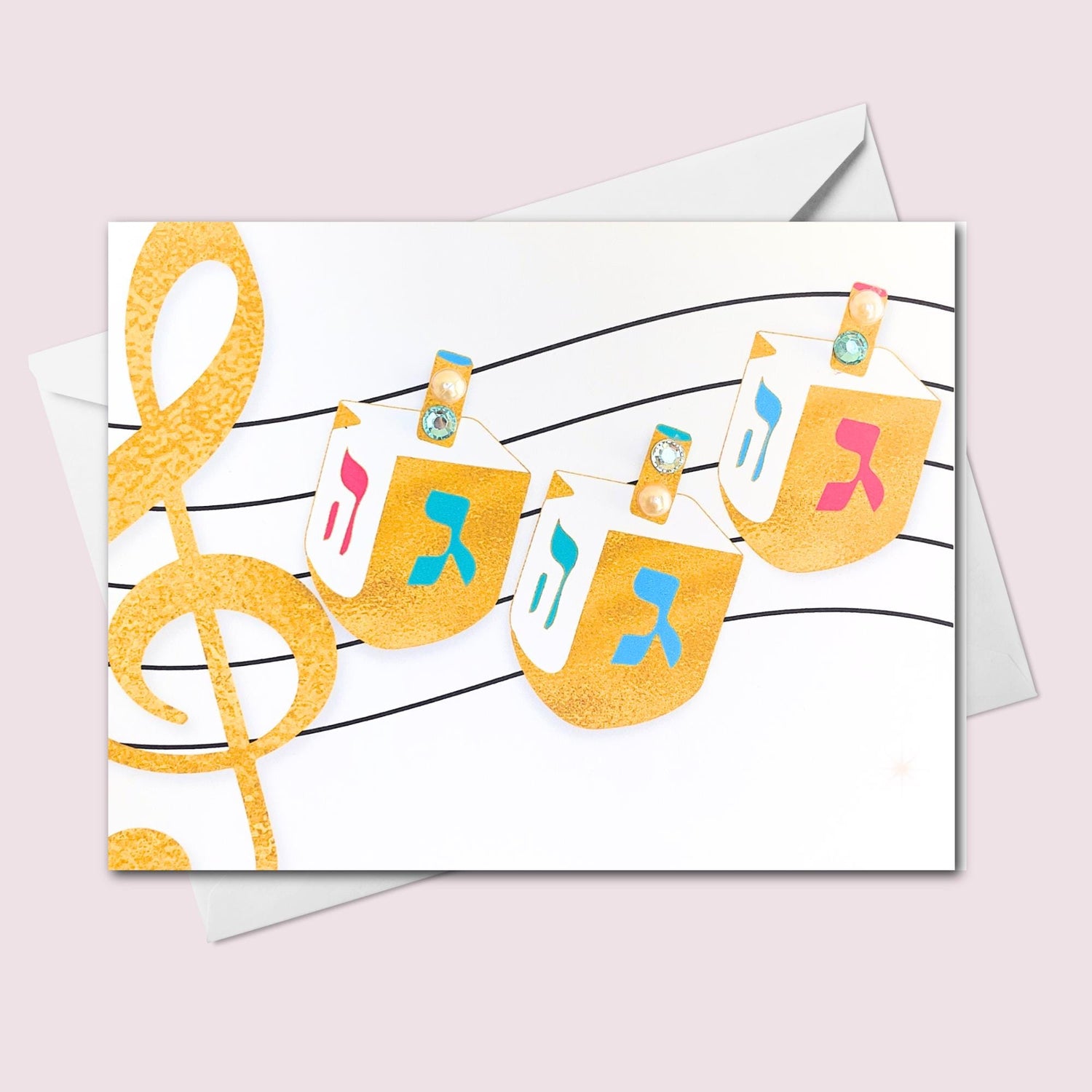 Dreidel Hanukkah Card | Chanukah Greeting Card