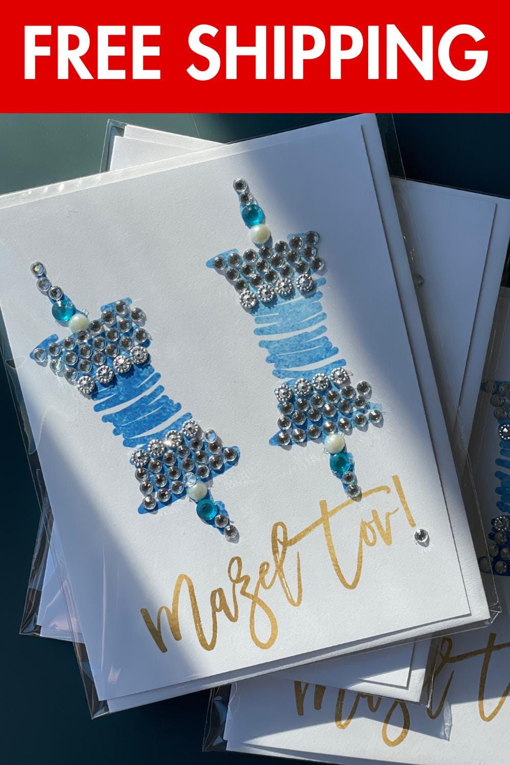 Blue Torah Scroll Greeting Card for a Bar Mitzvah
