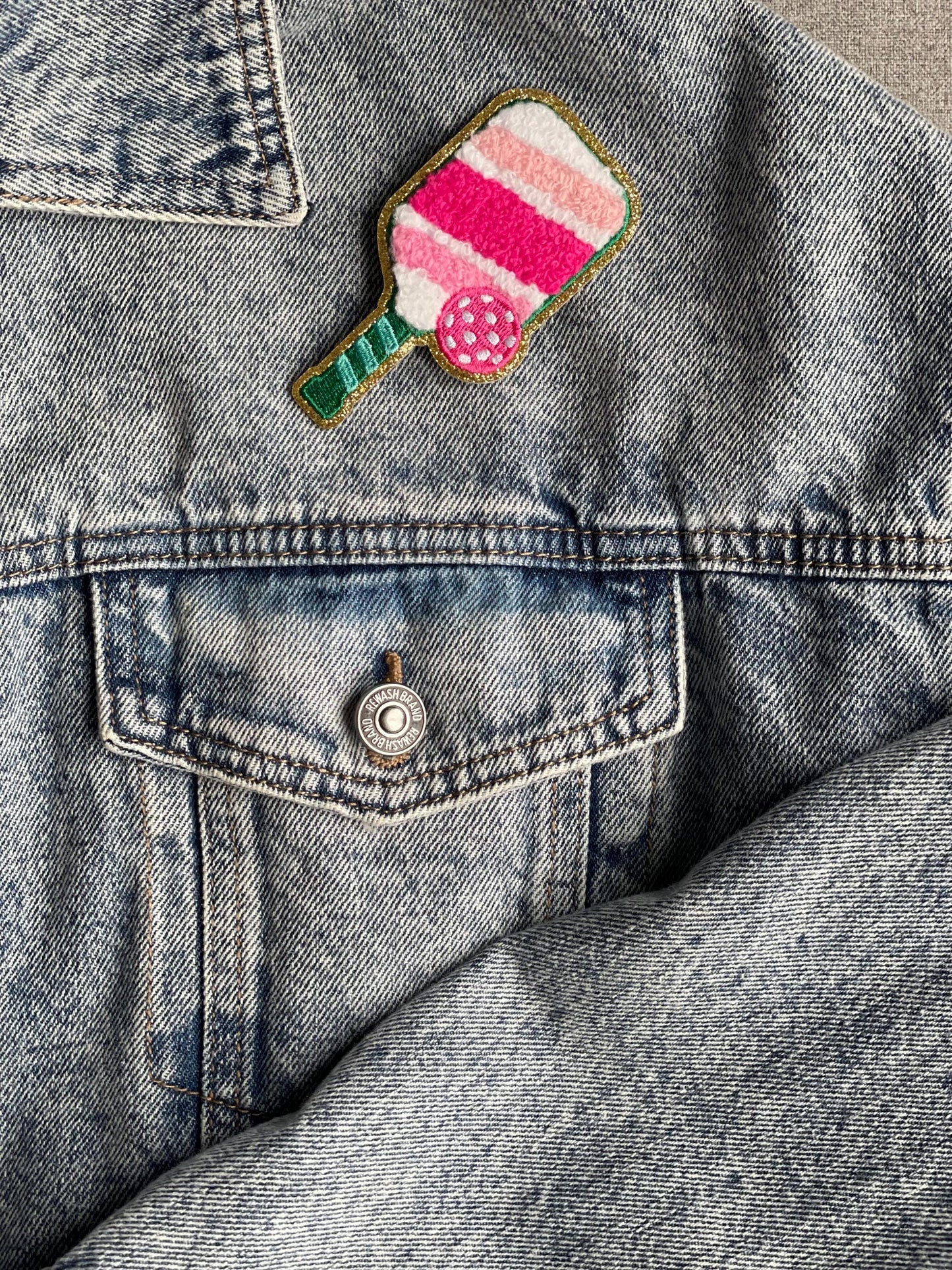 Pickleball Patch | Peel Stick Sew On Bag Jacket Tote