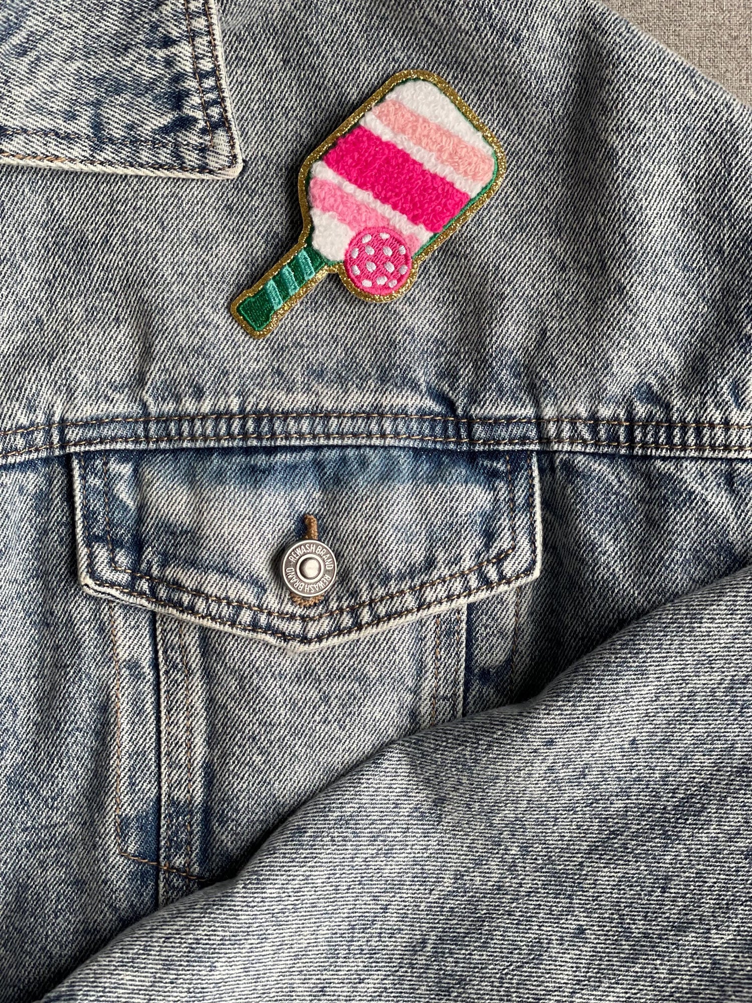 Pickleball Patch | Peel Stick Sew On Bag Jacket Tote