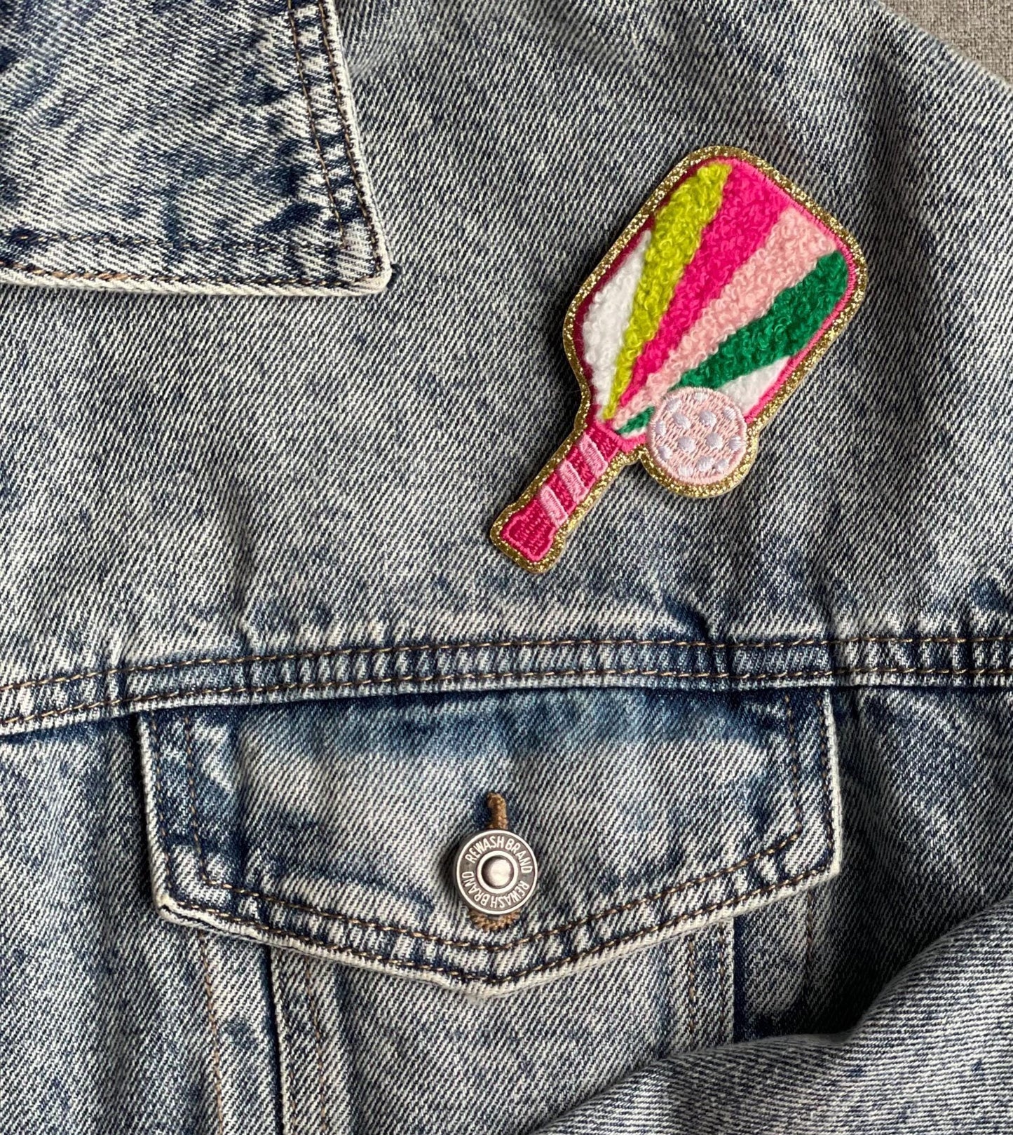 Pickleball Patch | Peel Stick, Sew On, Iron On